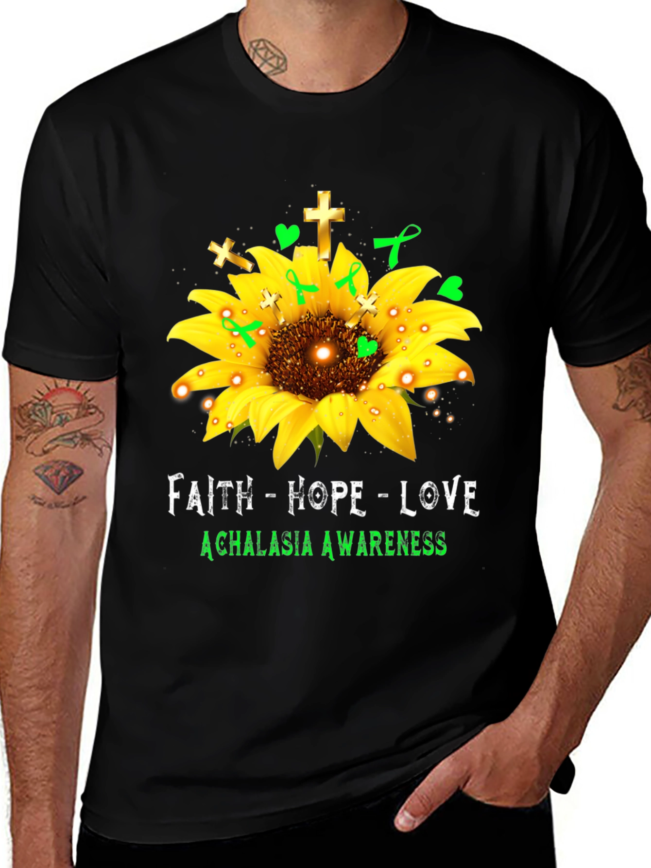 Faith Hope Love Achalasia Awareness T-Shirt