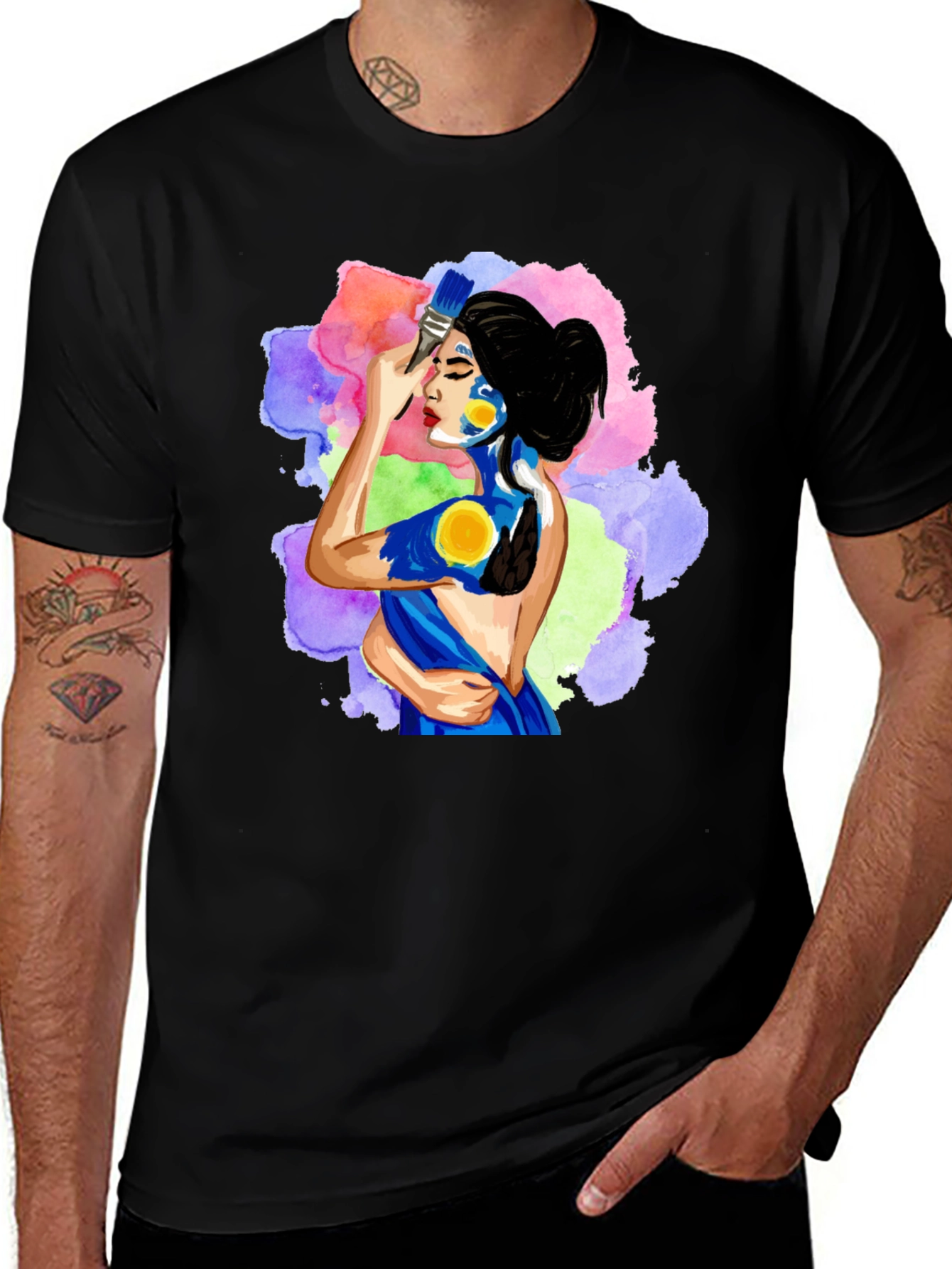 Variant 7 of Artistic Woman Painting T-Shirt