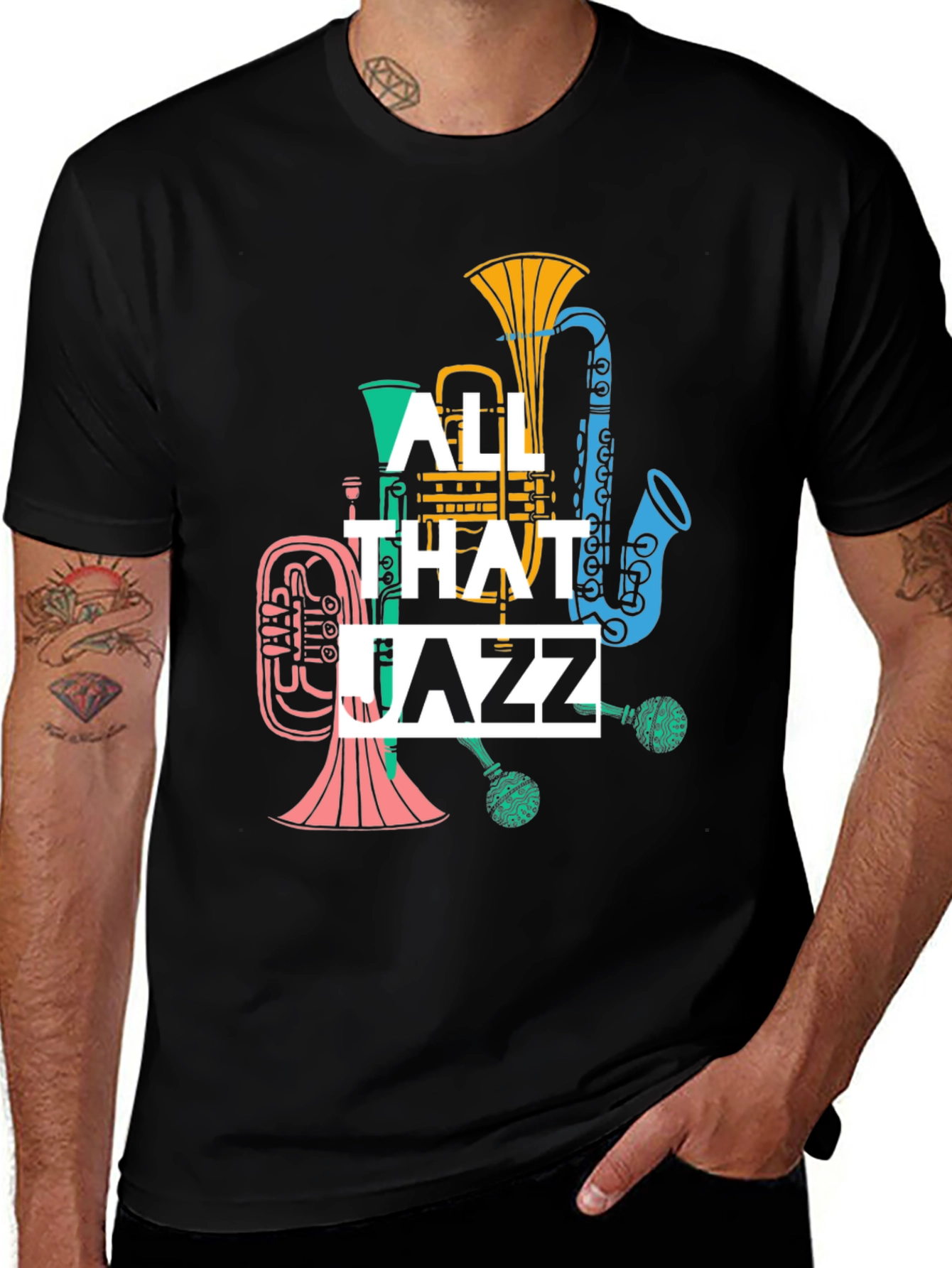 Variant 23 of All That Jazz Graphic Tee - Music Lover Shirt