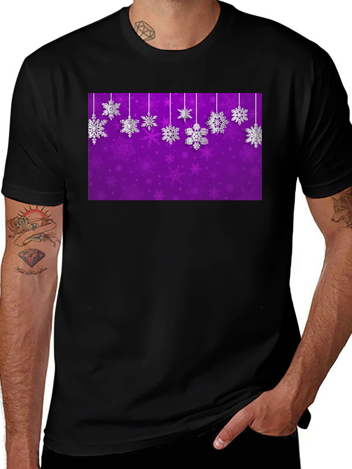 Variant 27 of Snowflake Holiday T-Shirt - Festive Winter Apparel