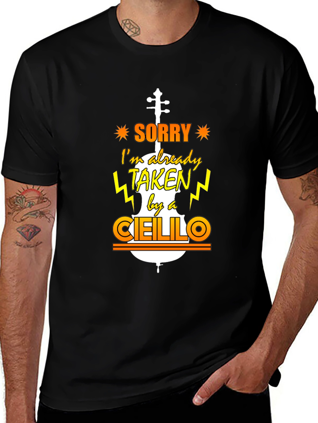 Variant 25 of Cello Player T-Shirt - Sorry Taken