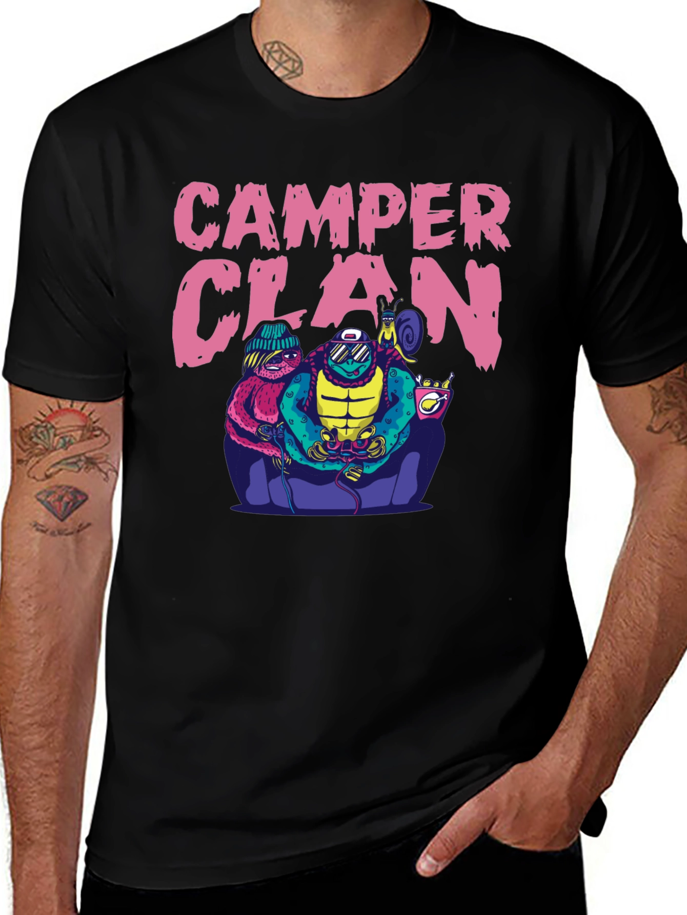 Variant 21 of Camper Clan Graphic Tee - Gamer Style