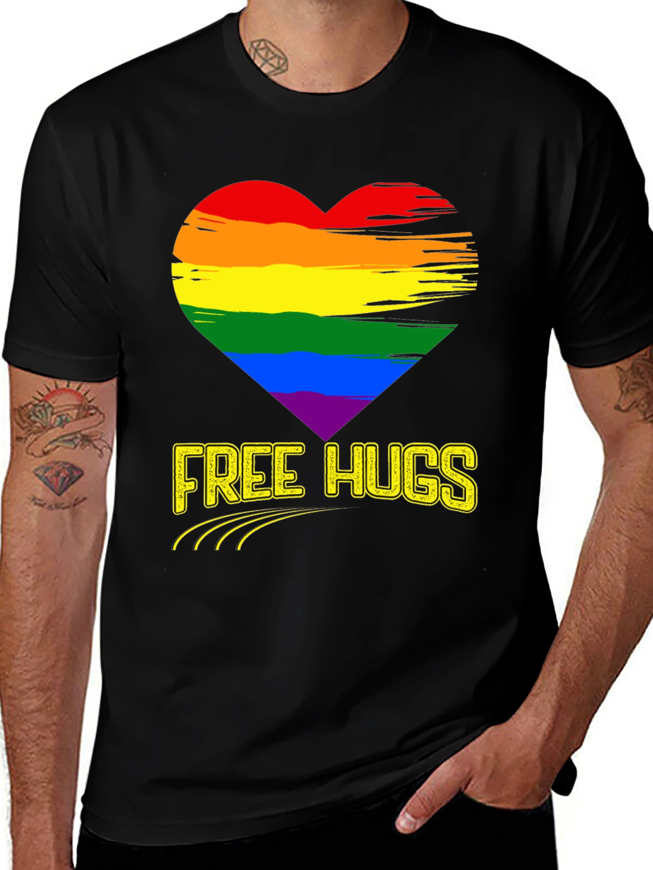 Variant 2 of Pride Free Hugs T-Shirt