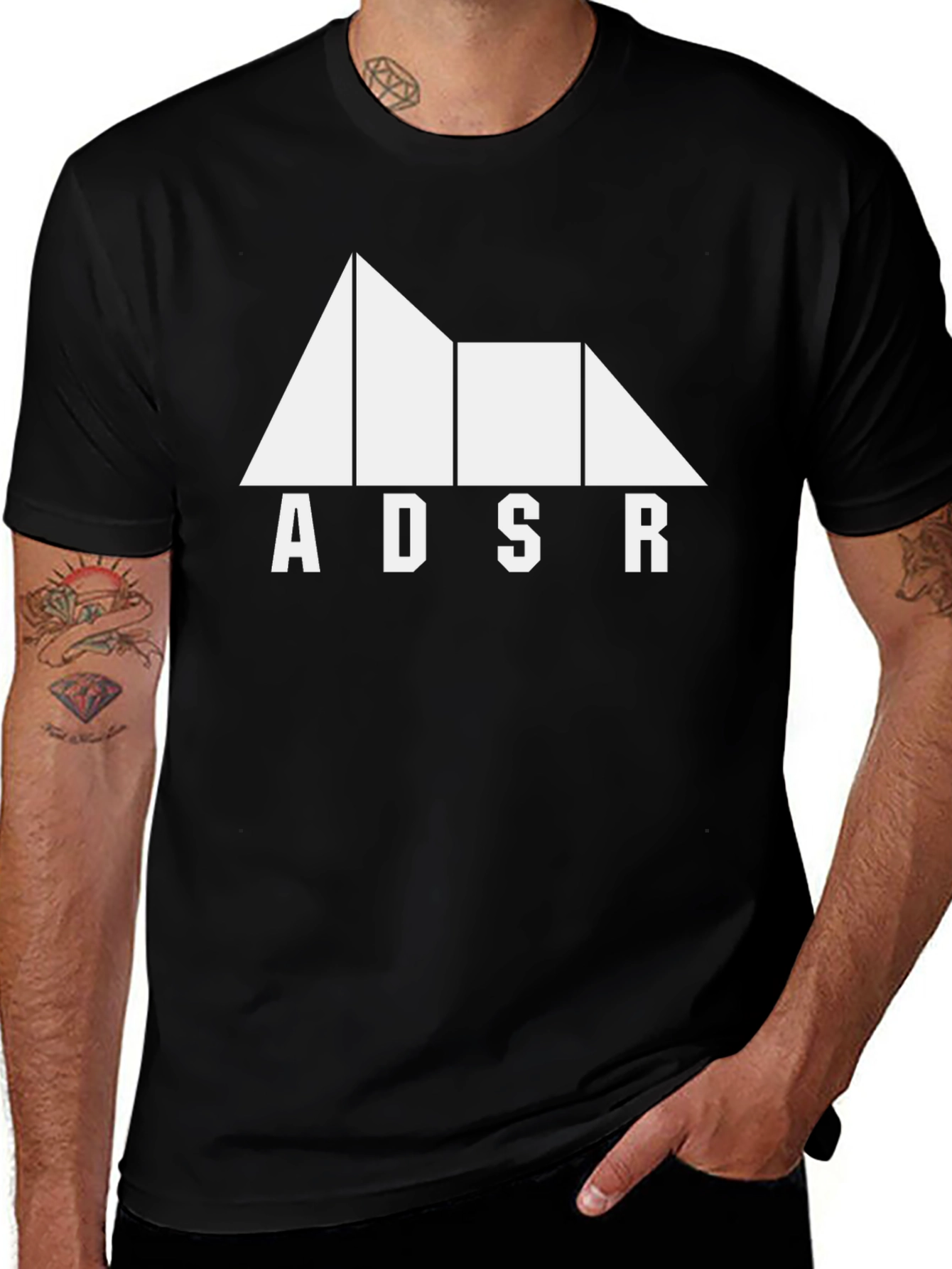 ADSR Synth Graphic Tee - Modern Electronic Music T-Shirt