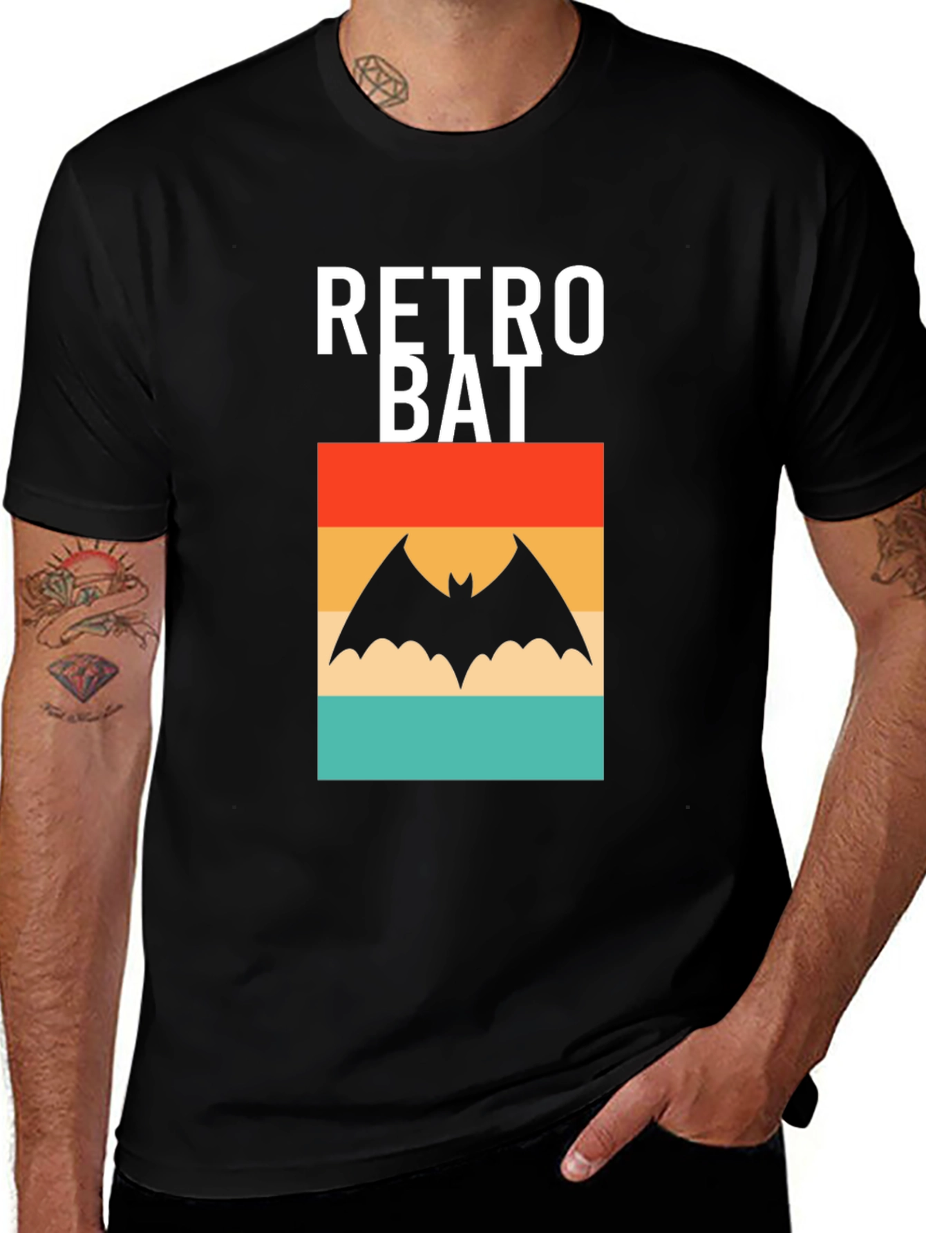 Variant 18 of Retro Bat Graphic T-Shirt