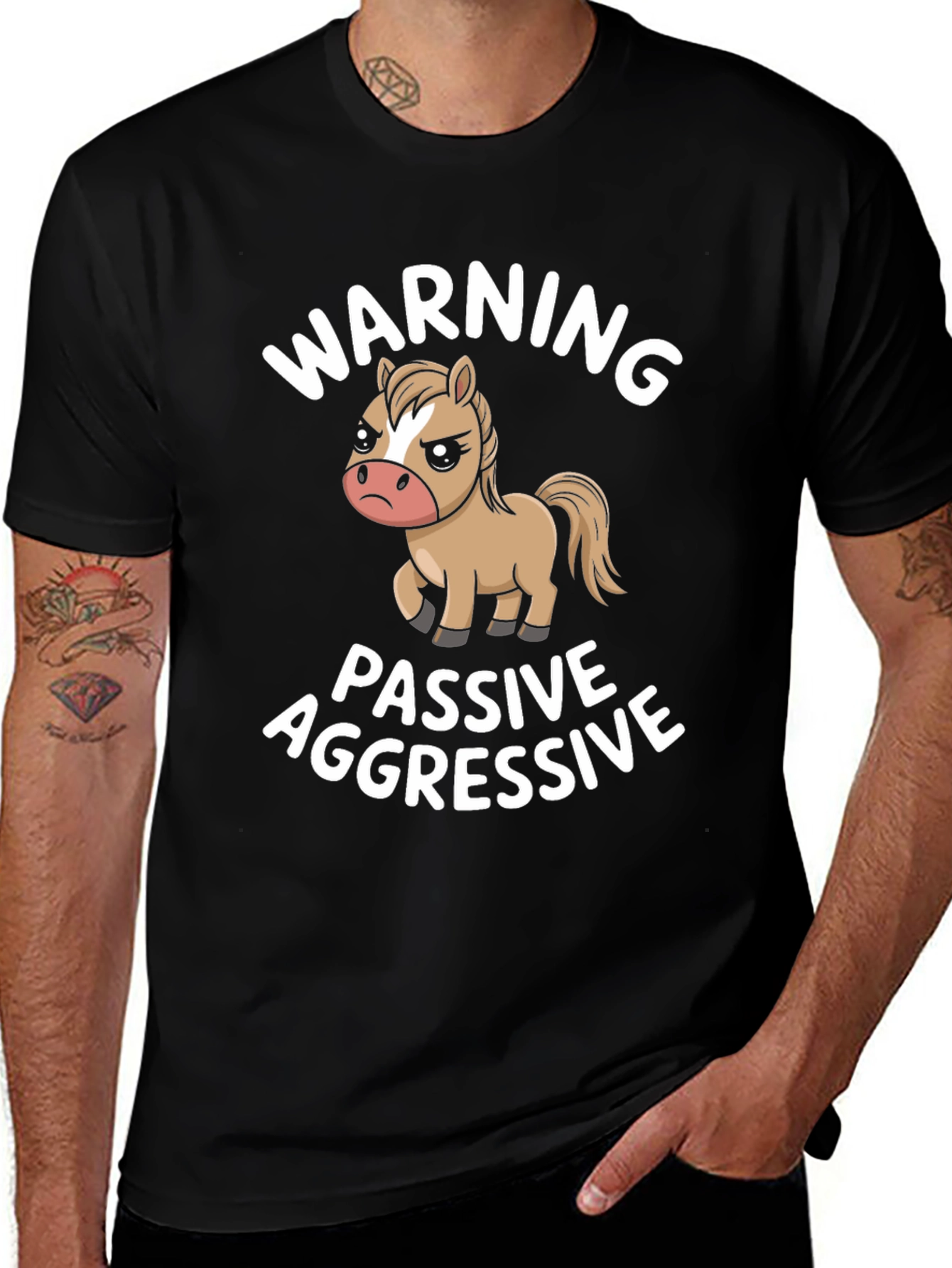 Variant 8 of Passive Aggressive Horse Graphic T-Shirt