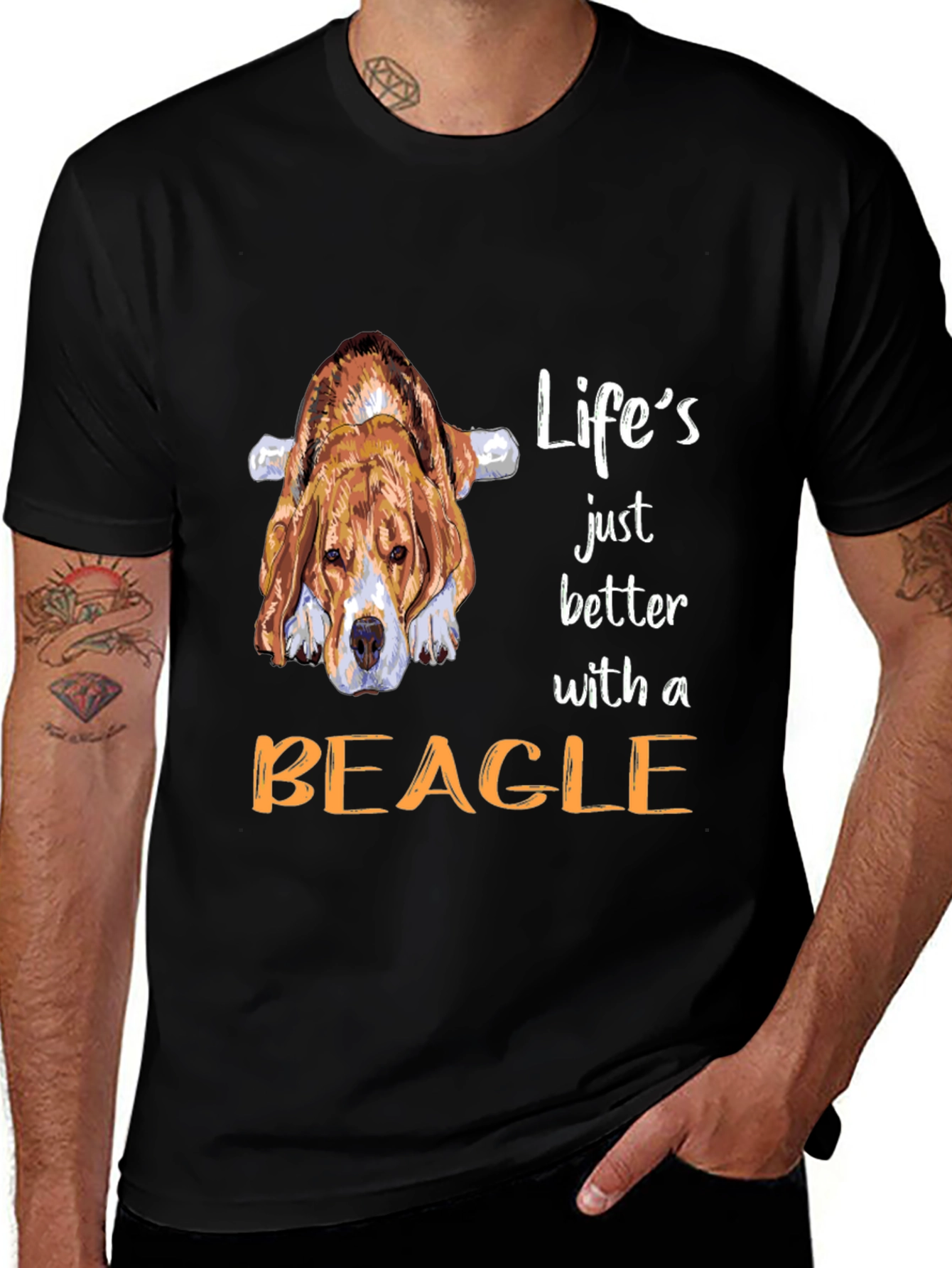 Variant 21 of Beagle Lover T-Shirt - Life's Better With a Beagle