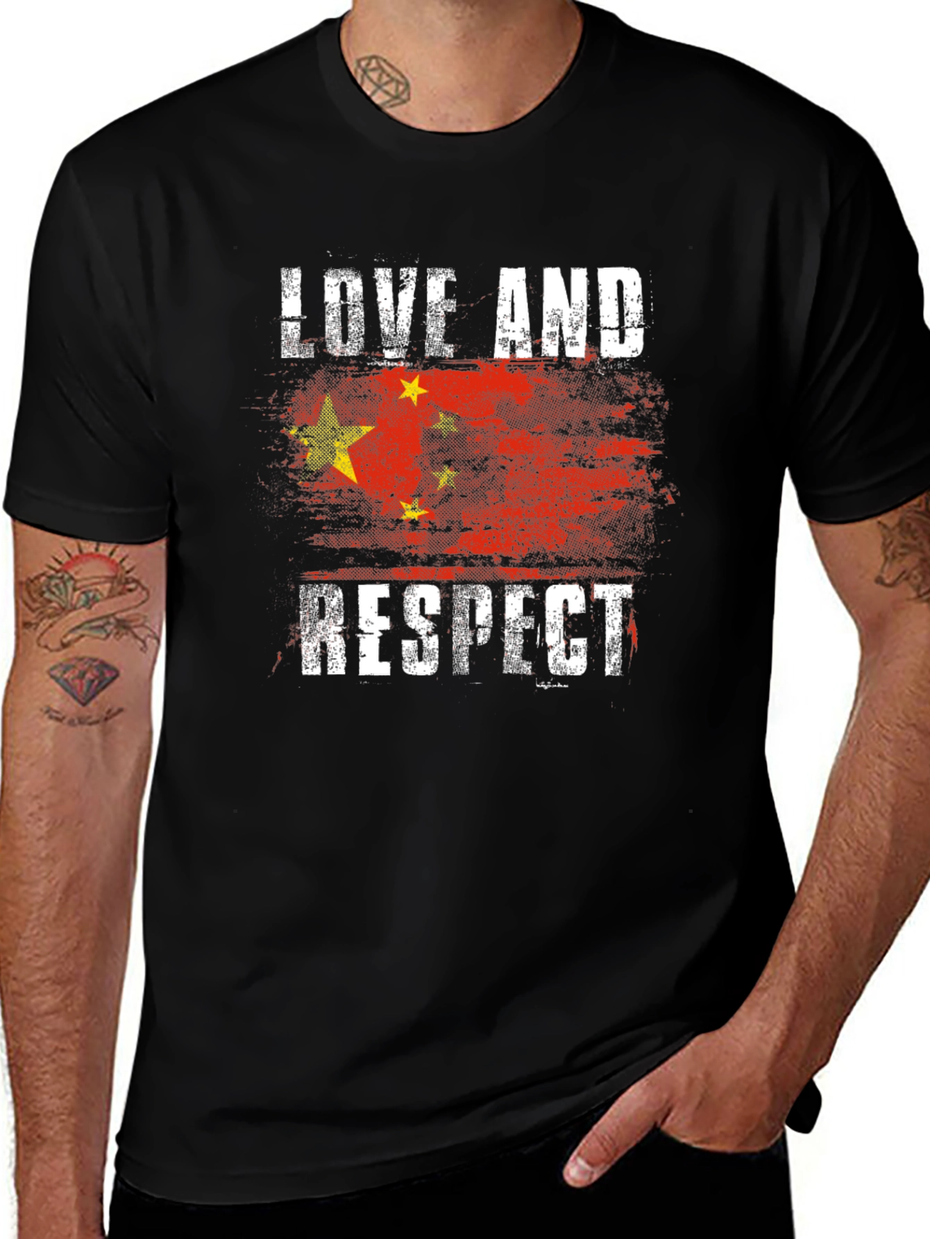 Love and Respect China Flag T-Shirt