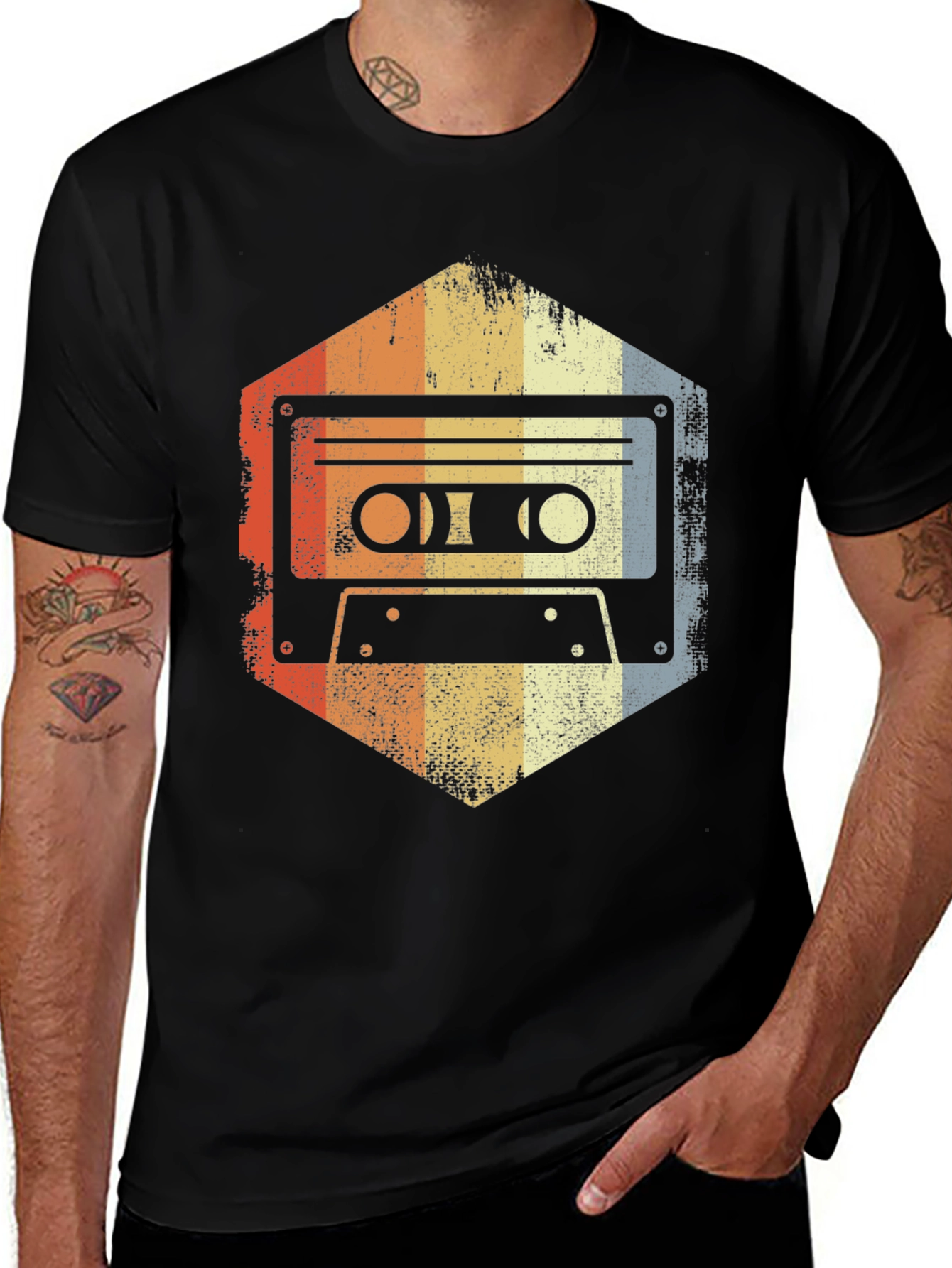 Variant 5 of Vintage Cassette Tape Graphic Tee - Retro Music Lover Shirt