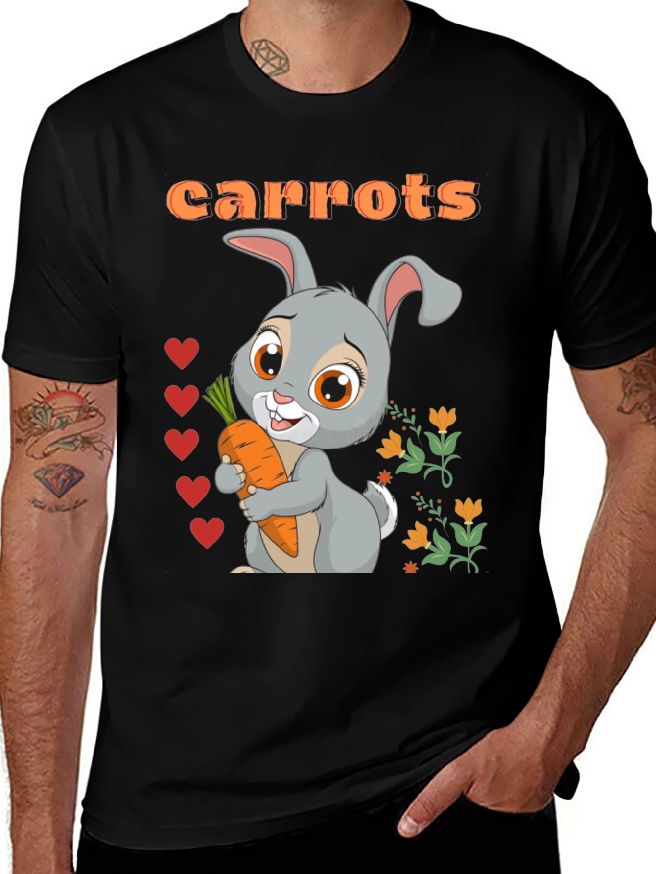 Variant 19 of Cute Bunny Carrot T-Shirt