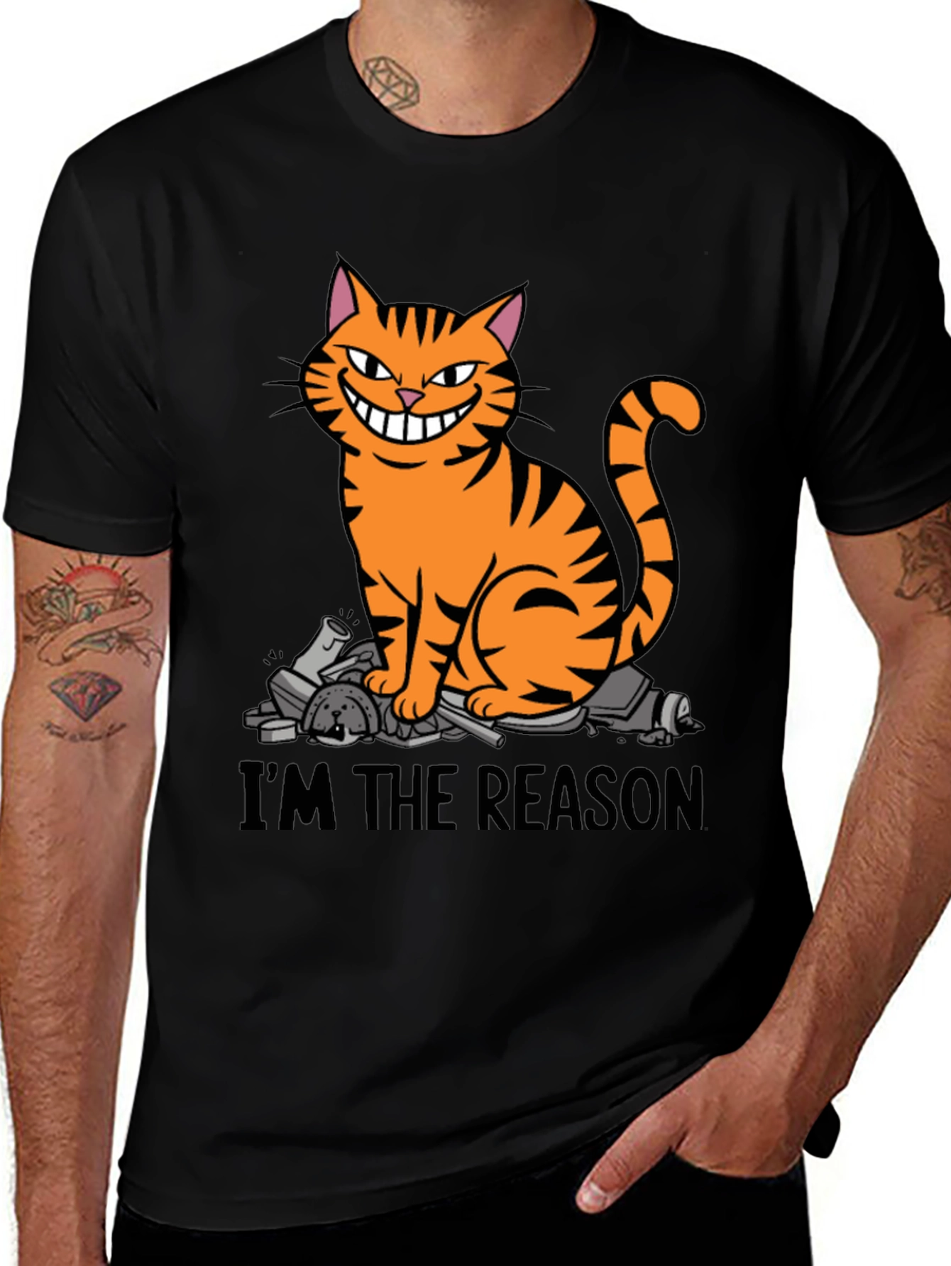 Variant 2 of I'm The Reason Cat Graphic T-Shirt