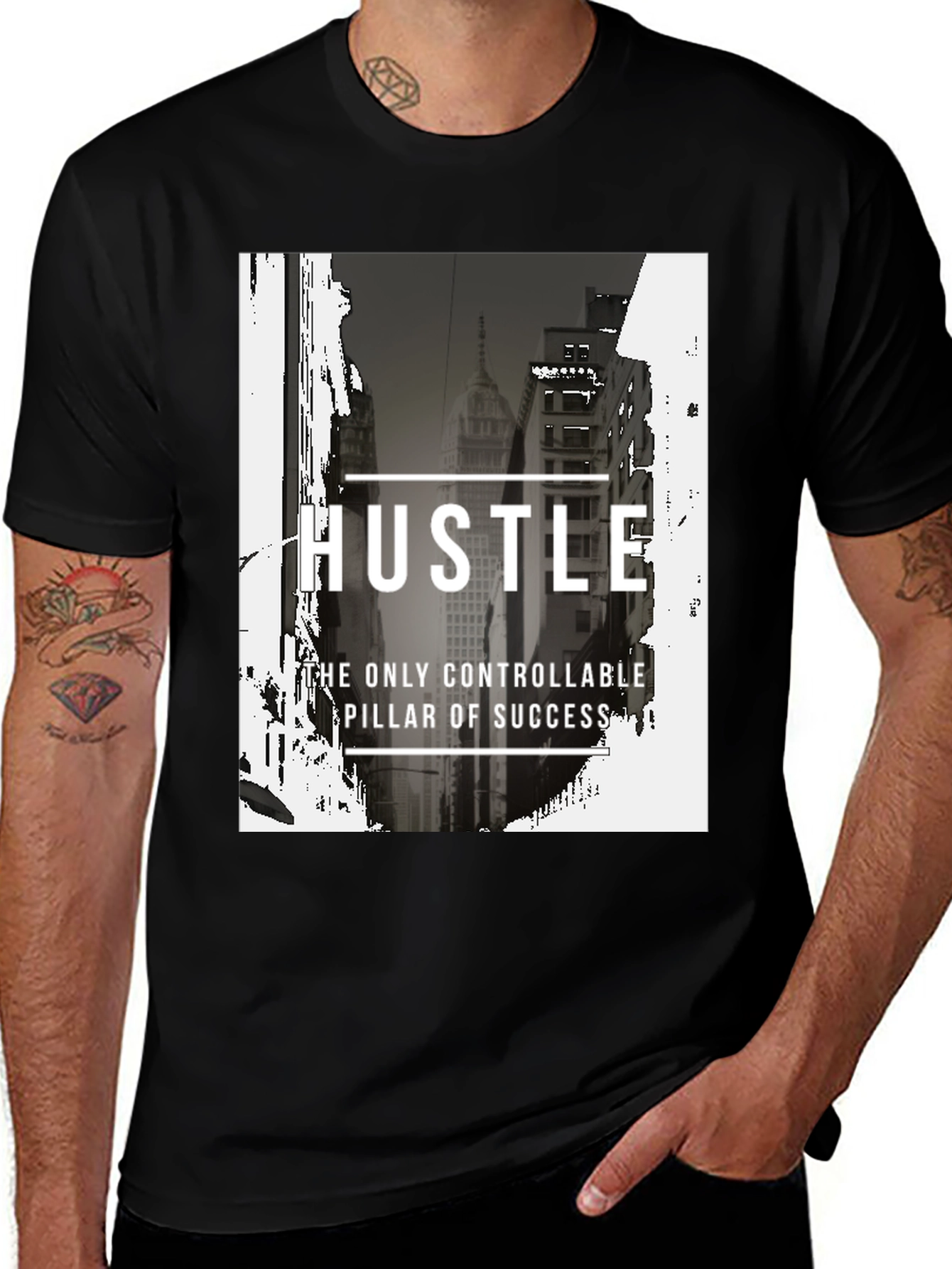 Variant 4 of Hustle Success T-Shirt - Urban Design