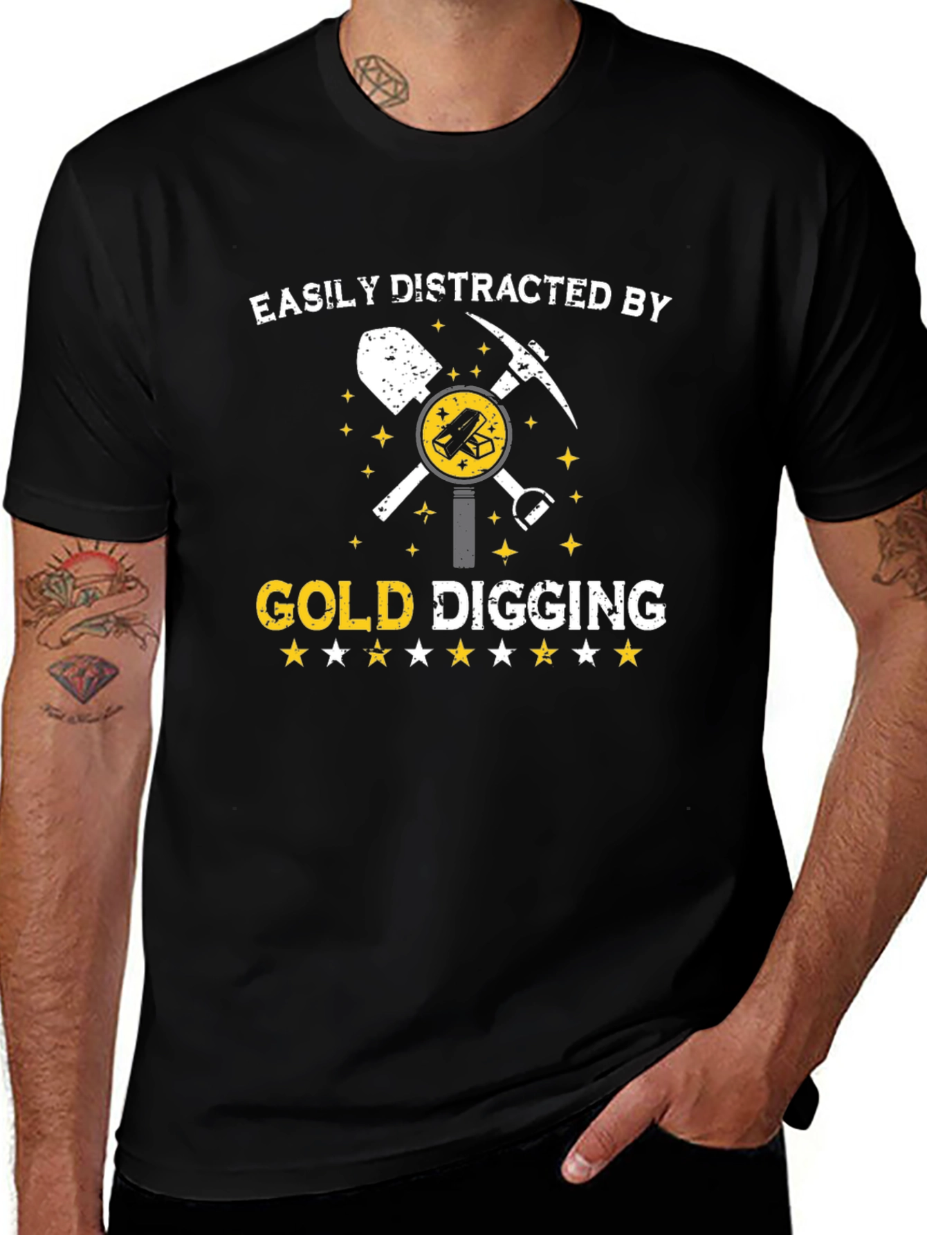 Easily Distracted by Gold Digging T-Shirt