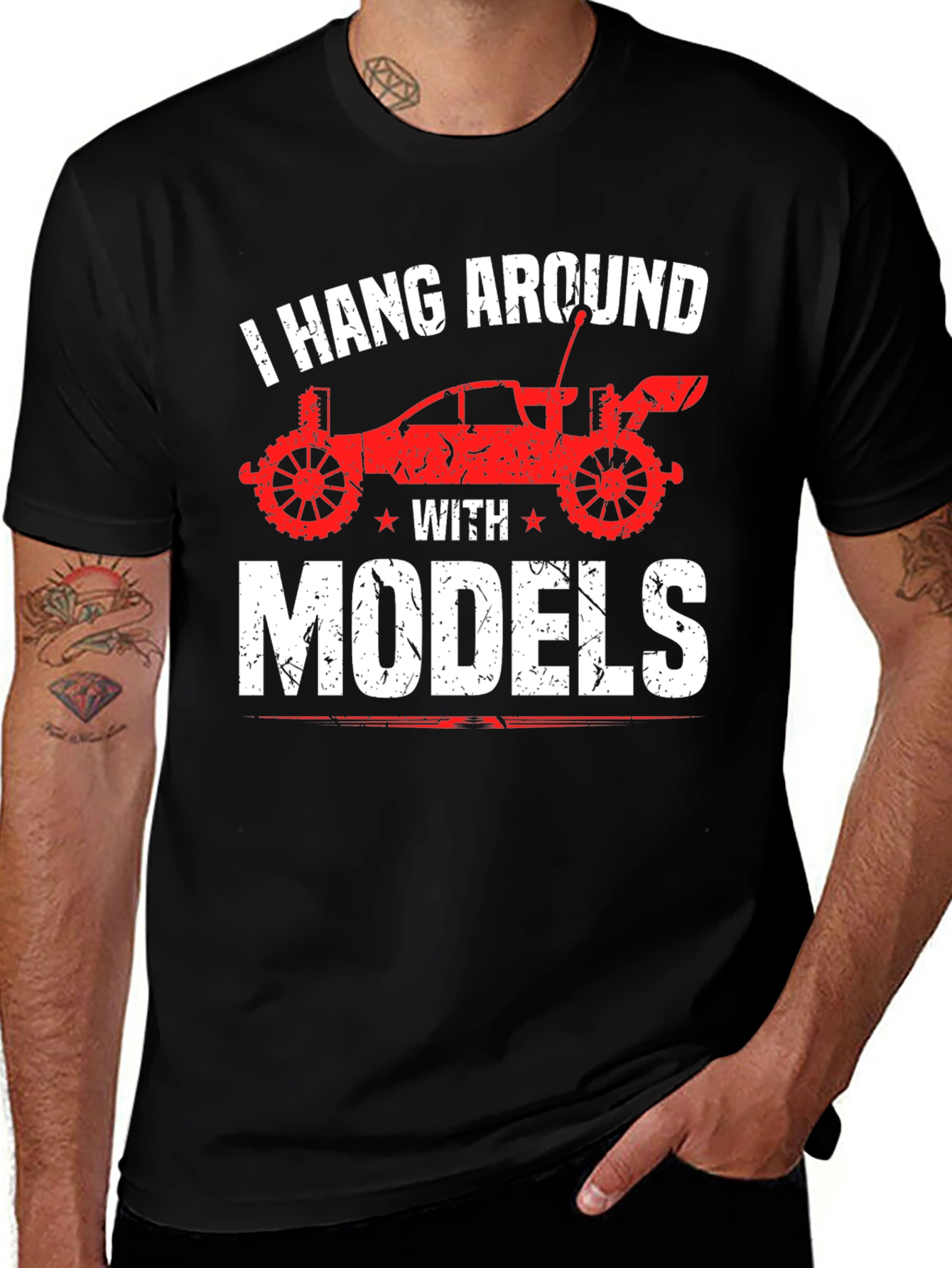 I Hang Around With Models T-Shirt RC Car Enthusiast Tee