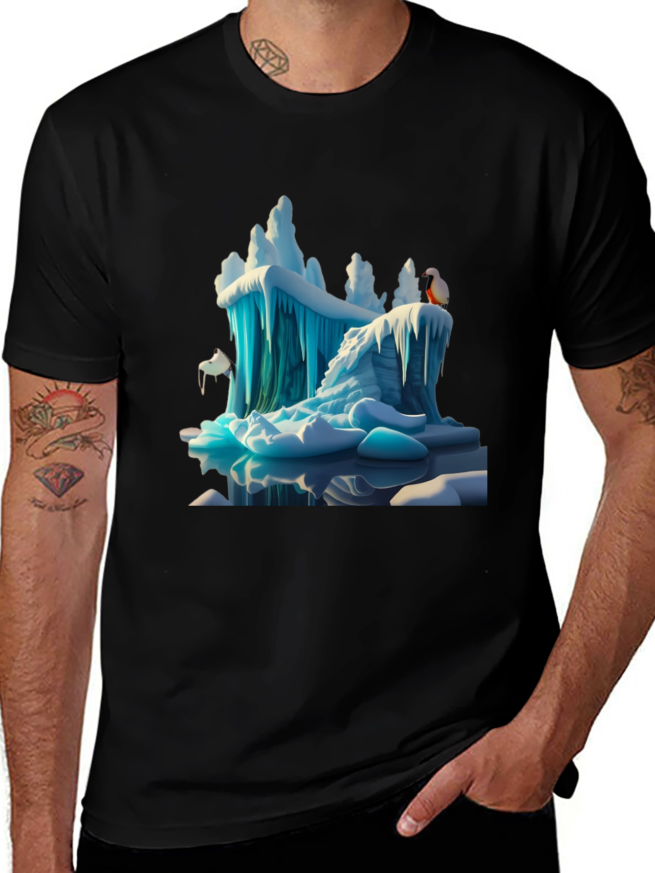 Arctic Ice T-Shirt - Penguin Design