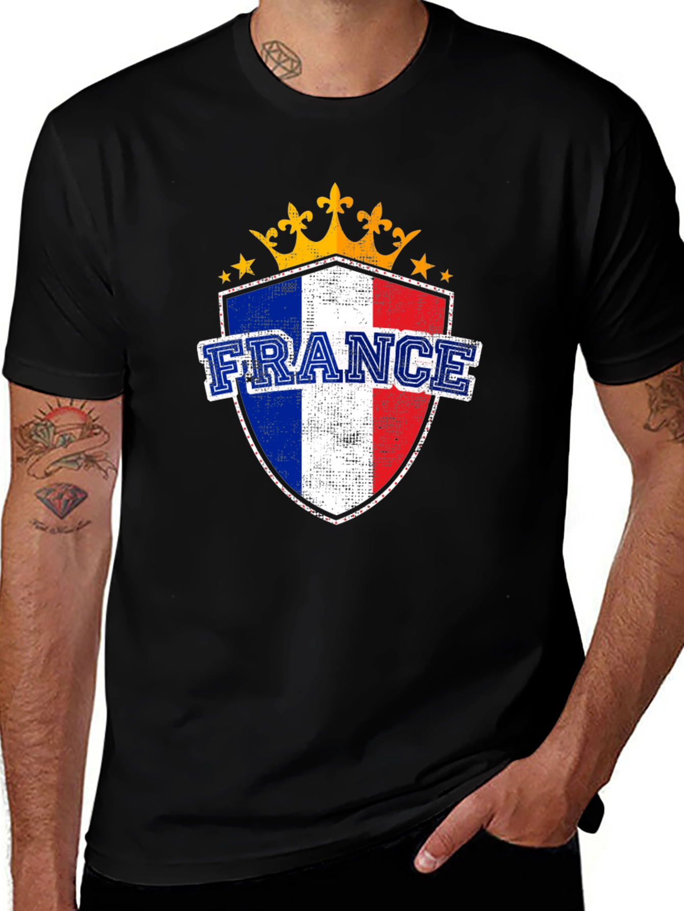 Variant 6 of France Shield T-Shirt - French Pride Tee