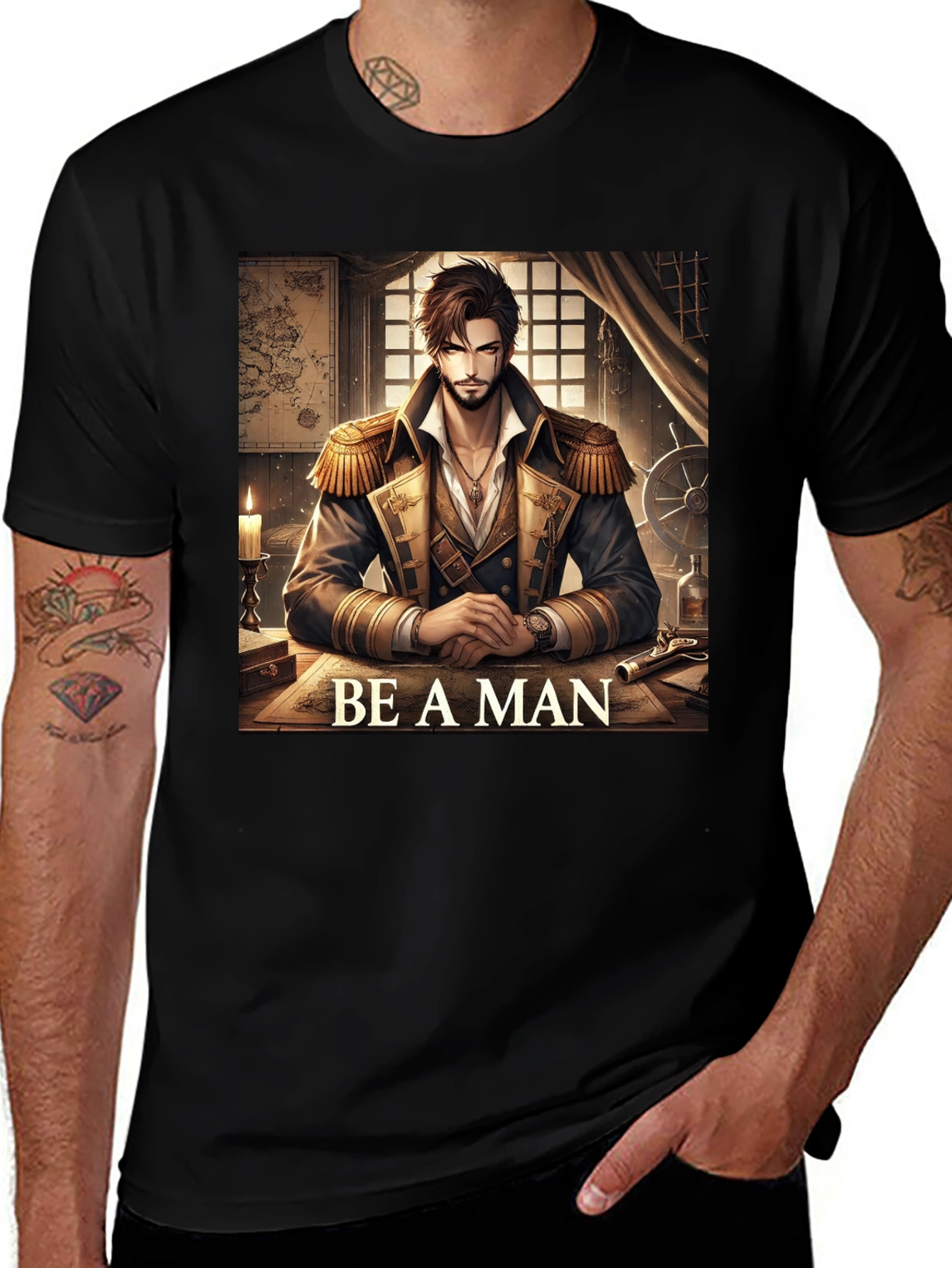 Variant 18 of Be A Man Pirate Captain T-Shirt