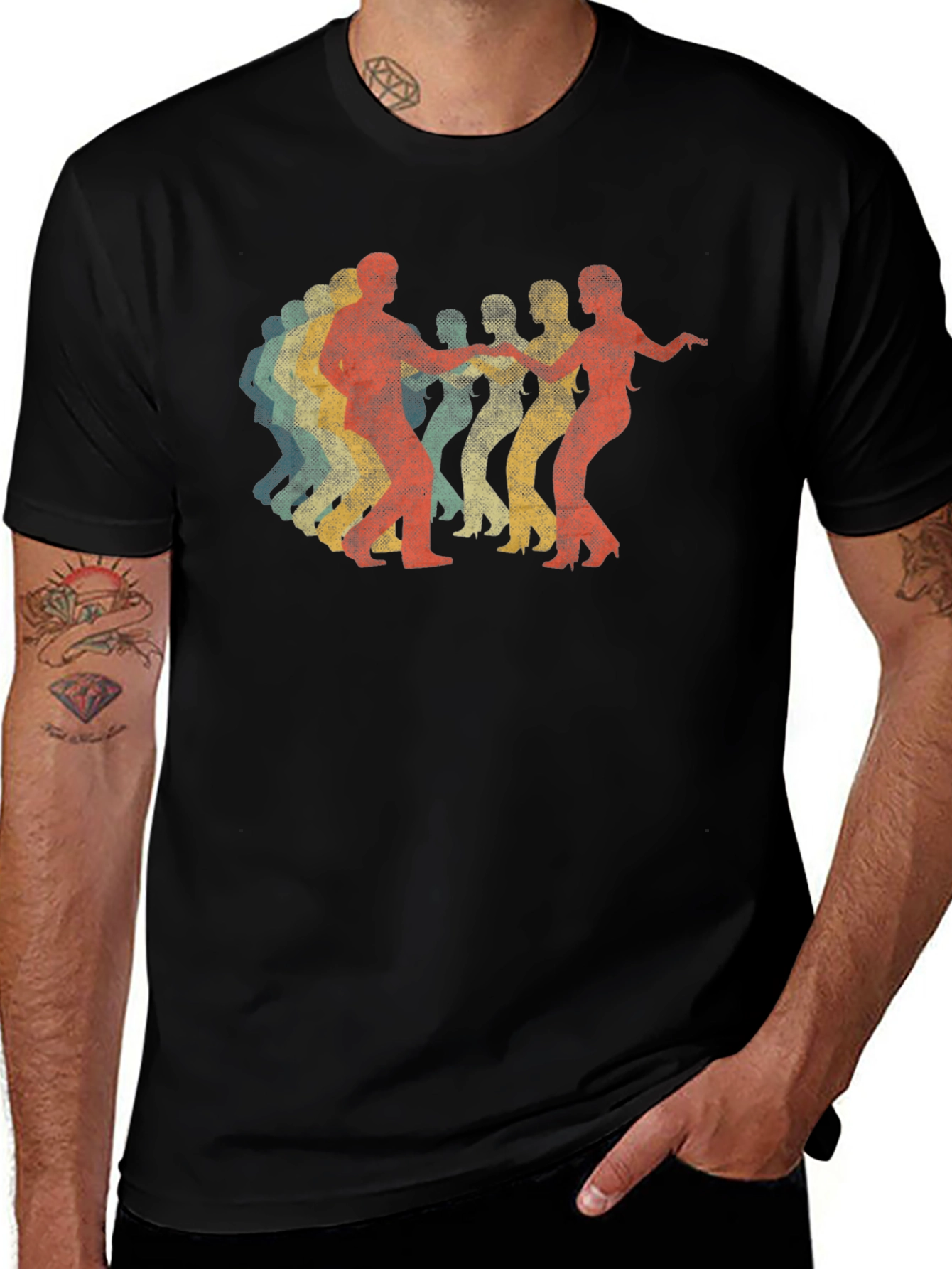 Variant 18 of Retro Dance Silhouette T-Shirt