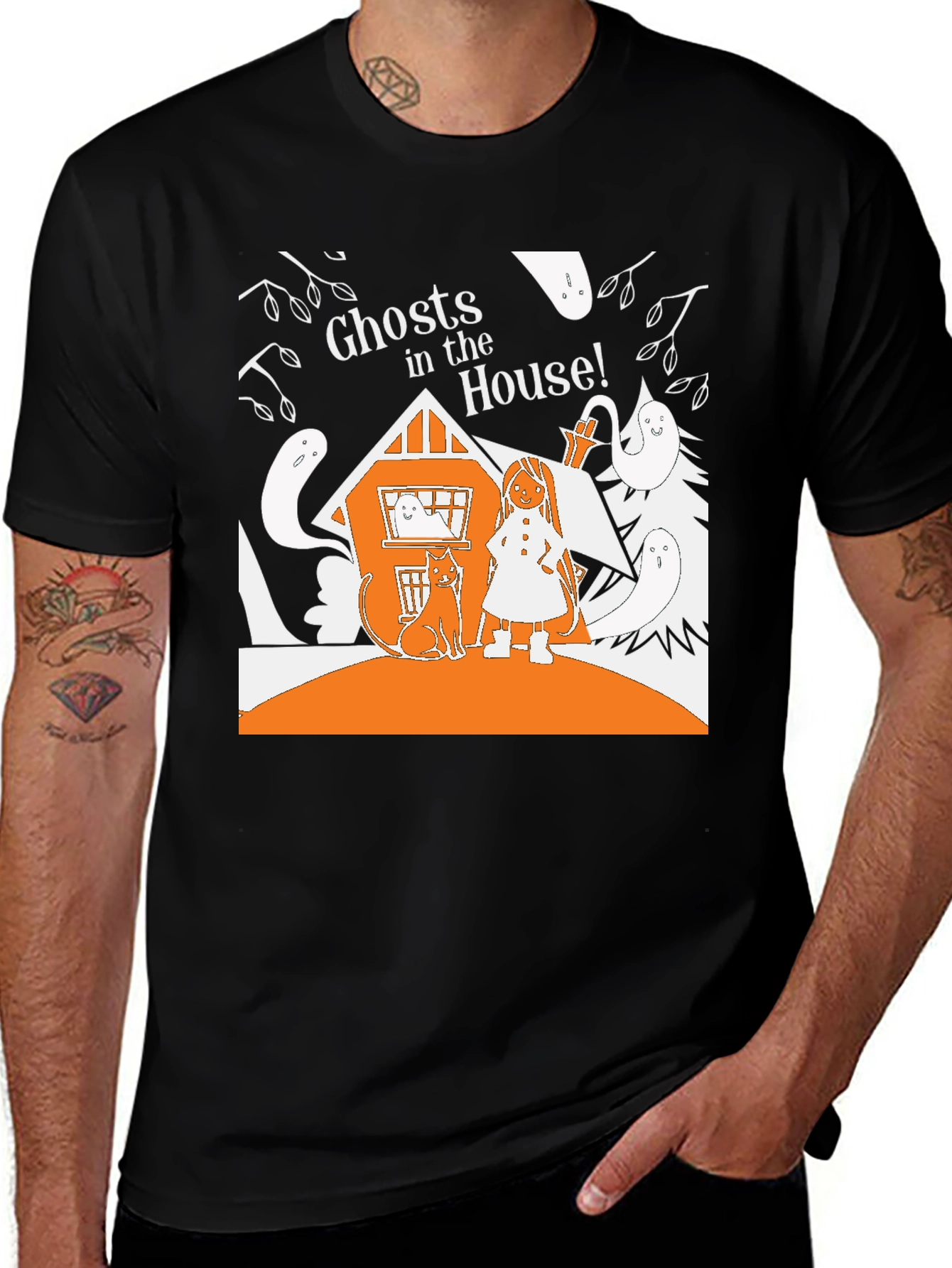 Variant 22 of Ghosts in the House Graphic Tee
