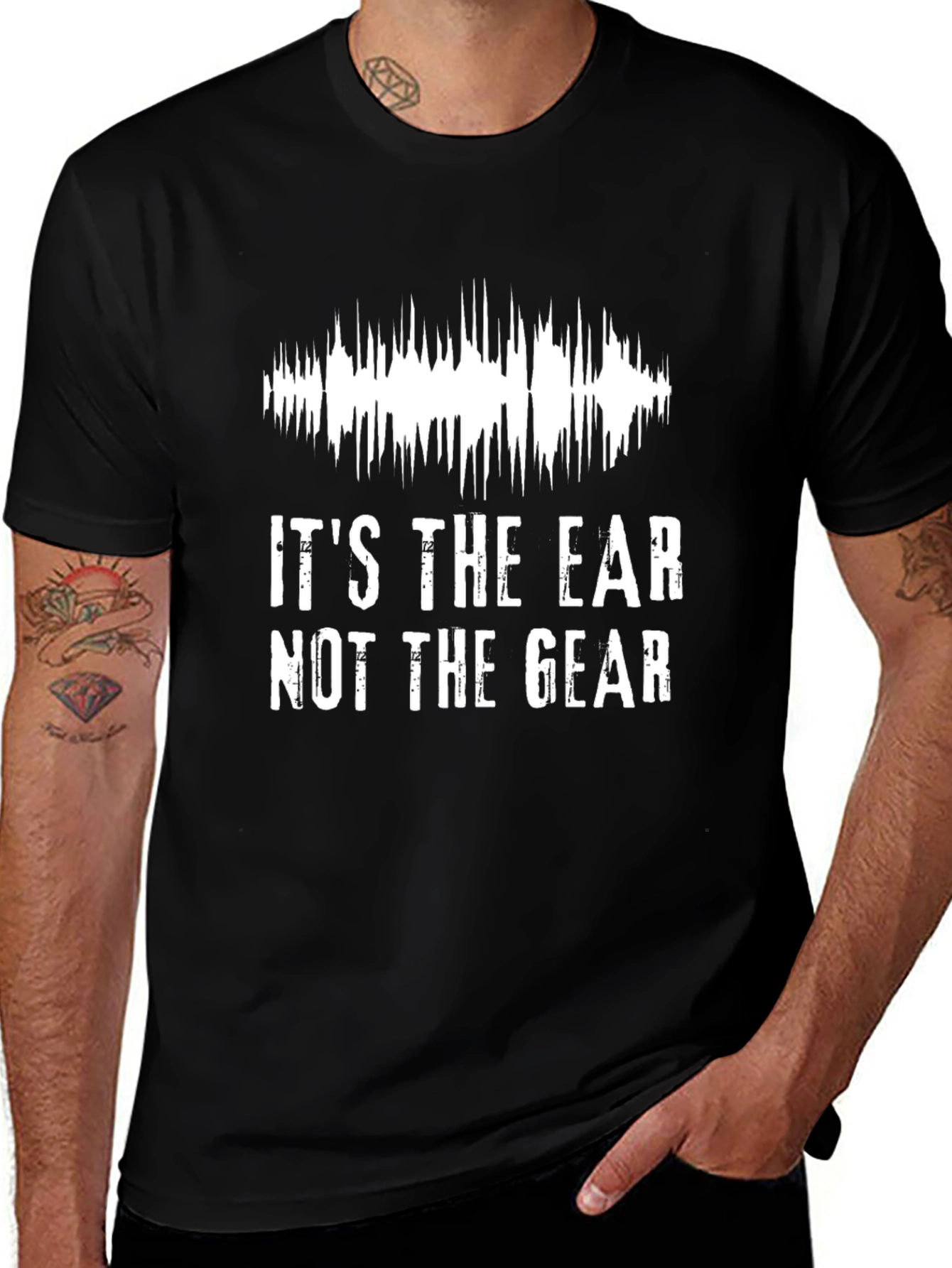 Variant 23 of It's The Ear Not The Gear Black T-Shirt