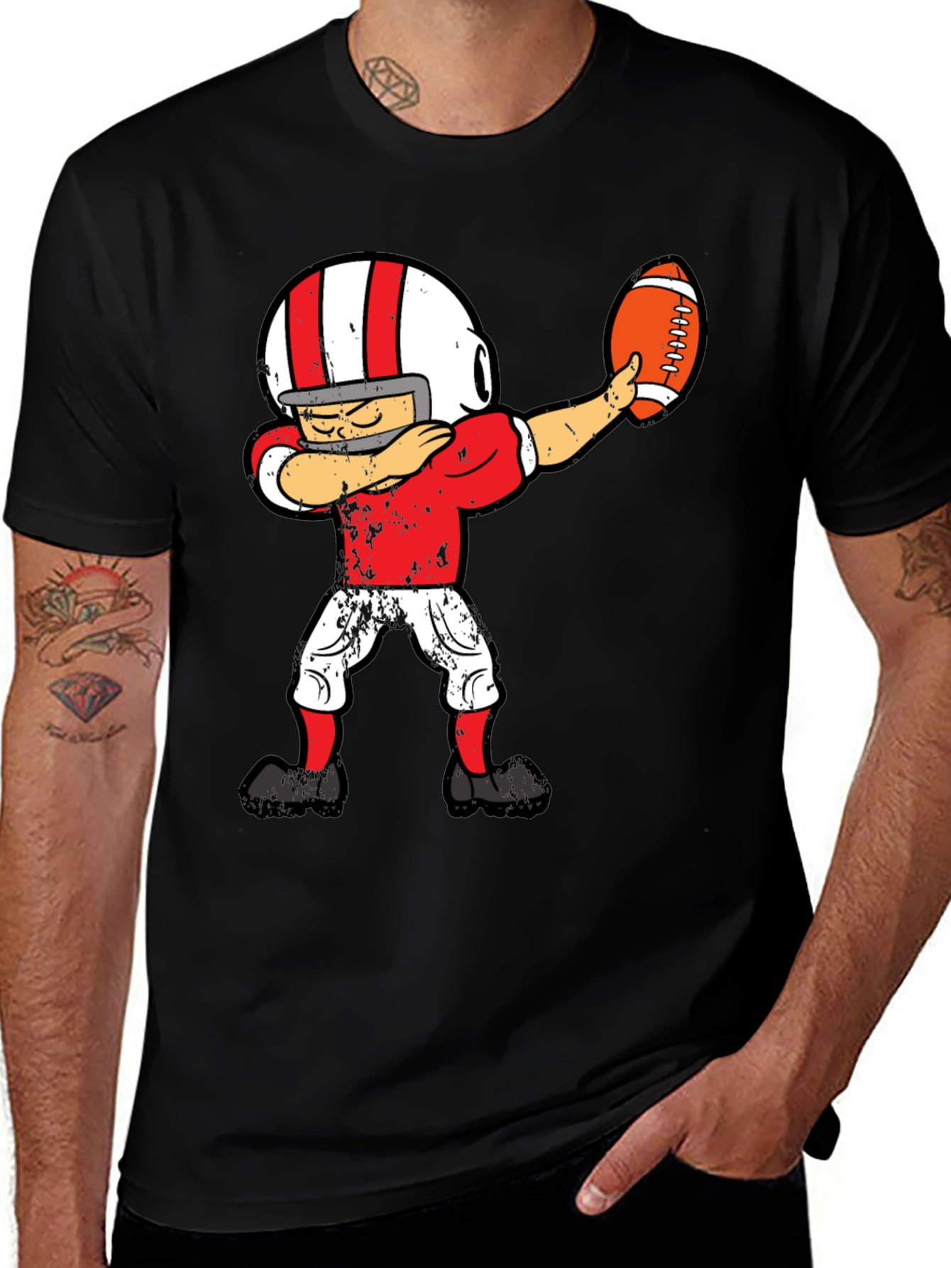 Variant 19 of Football Player Dab T-Shirt - Unique Design