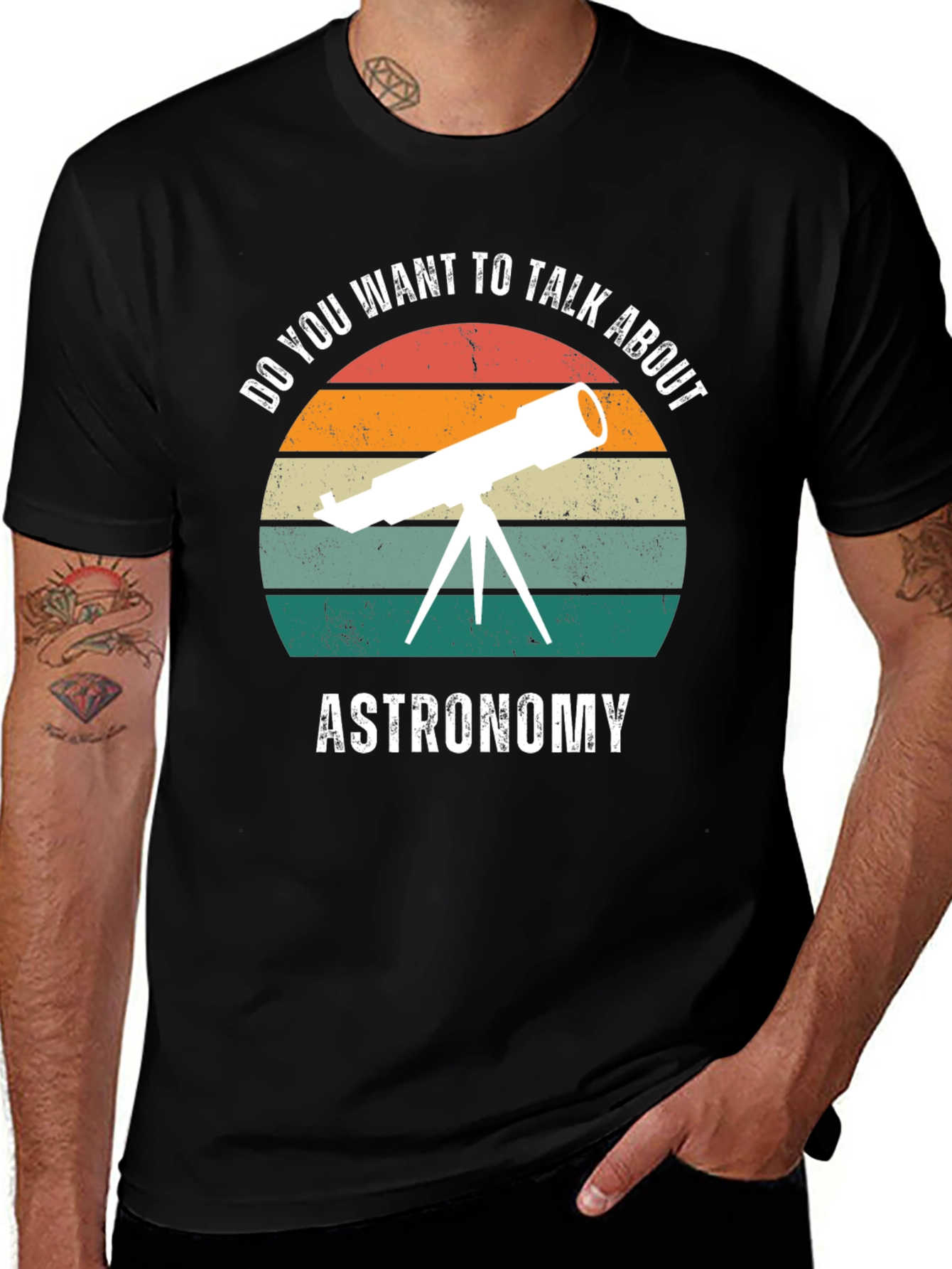Variant 25 of Astronomy Retro Style T-Shirt