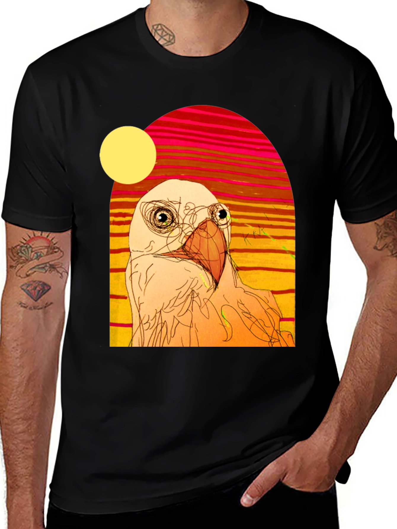 Variant 20 of Abstract Bird Graphic T-Shirt