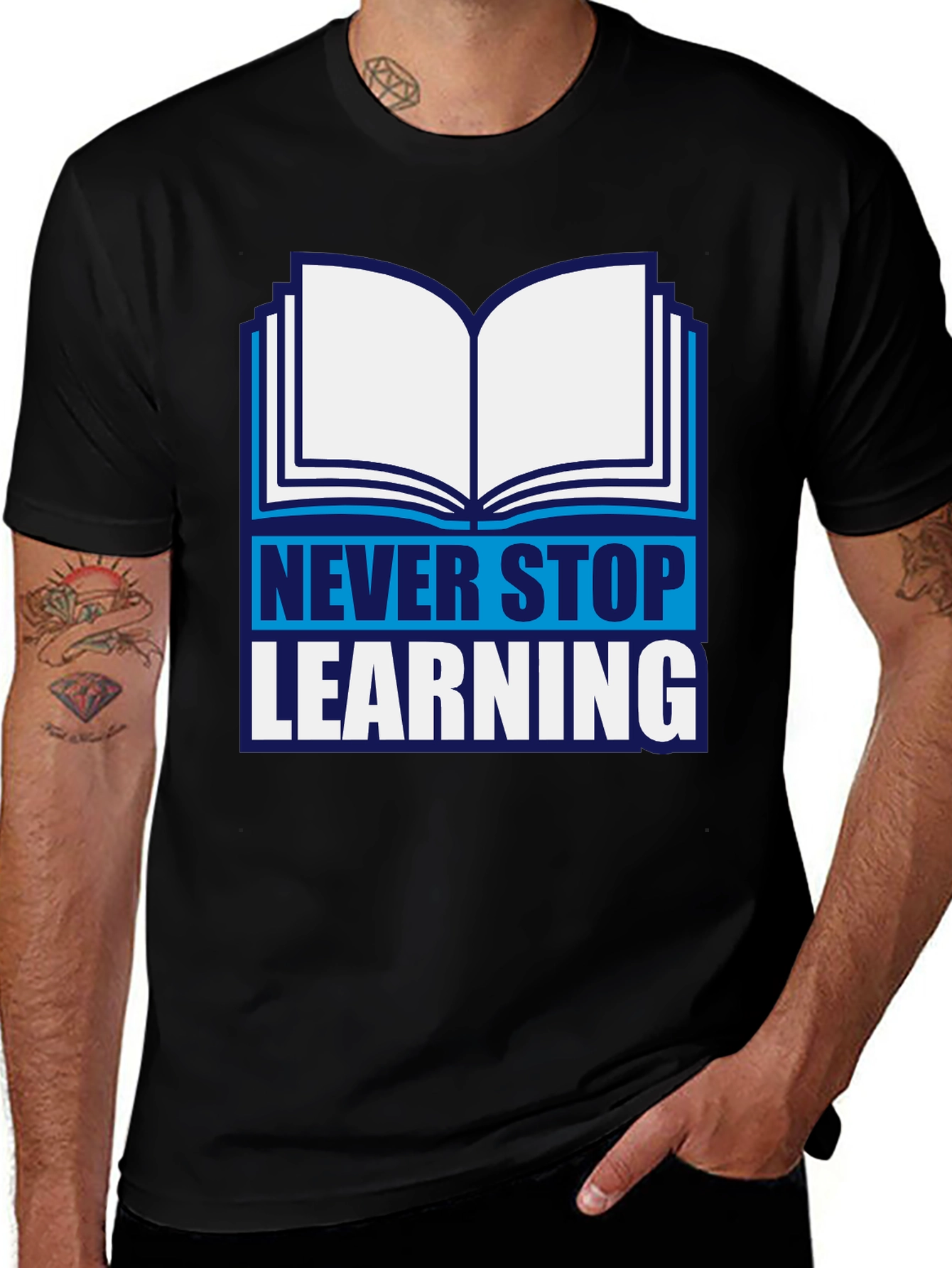 Never Stop Learning Graphic T-Shirt