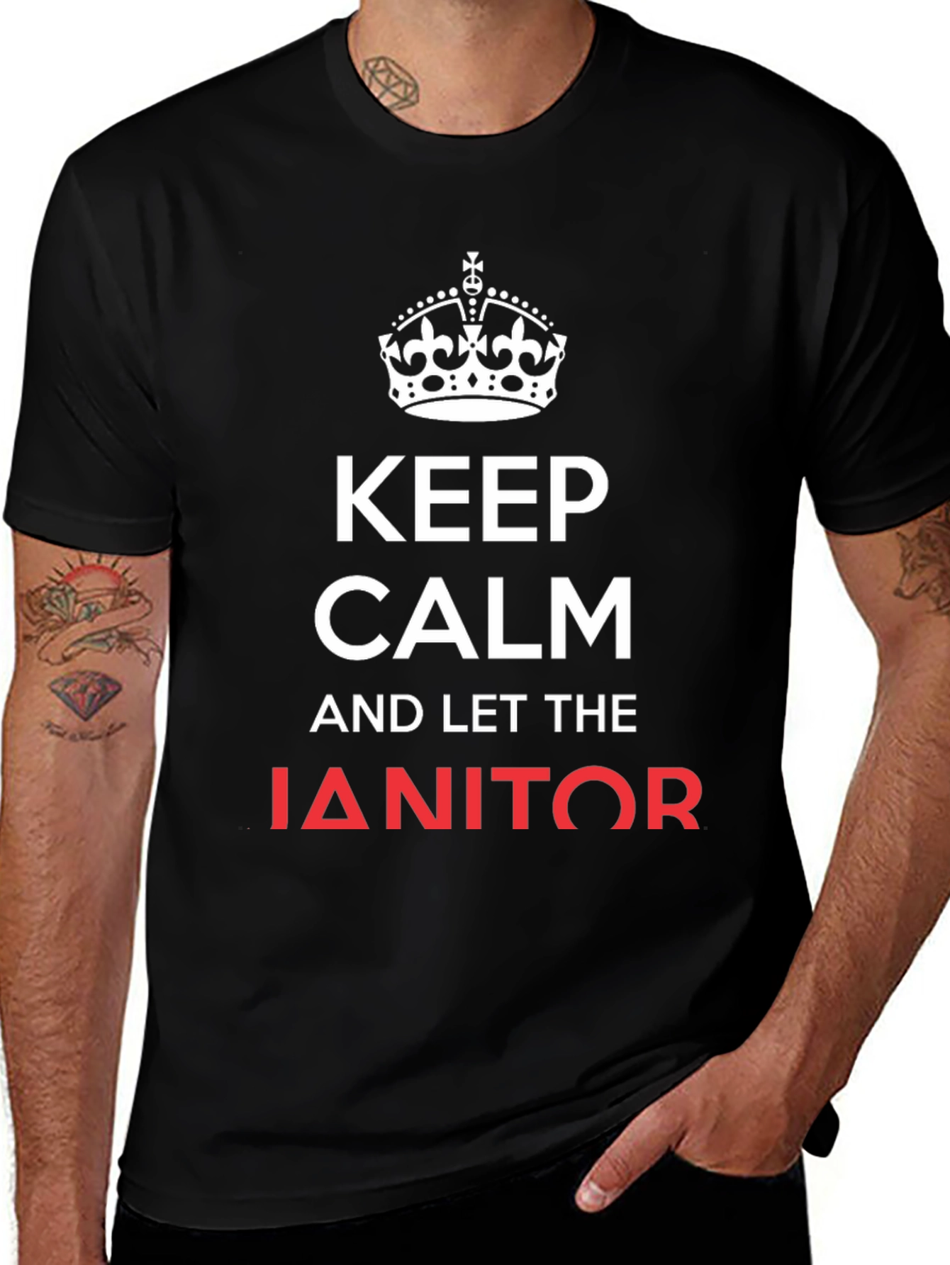 Variant 13 of Keep Calm and Let The Janitor Handle It T-Shirt