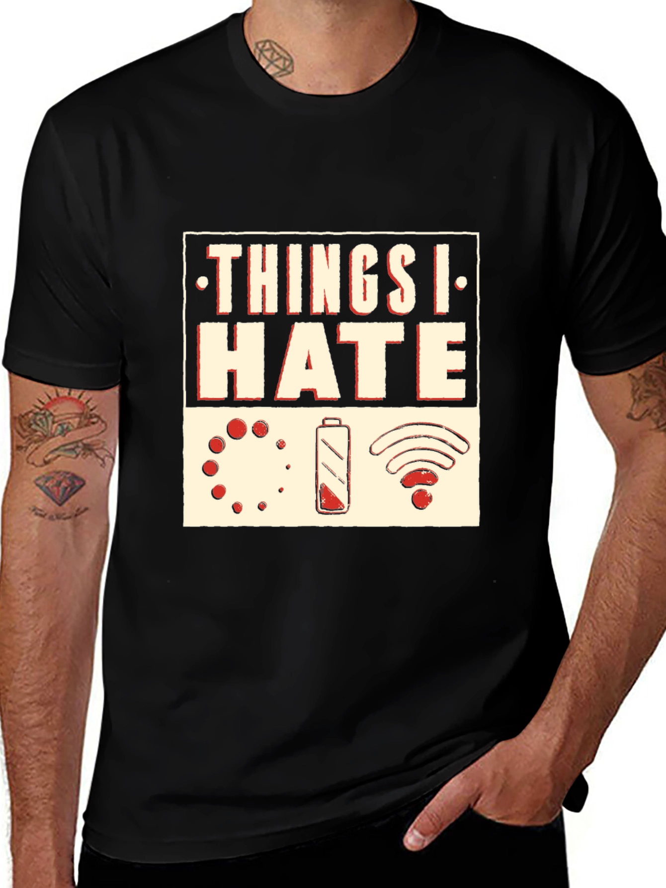 Variant 13 of Things I Hate Graphic T-Shirt - Black