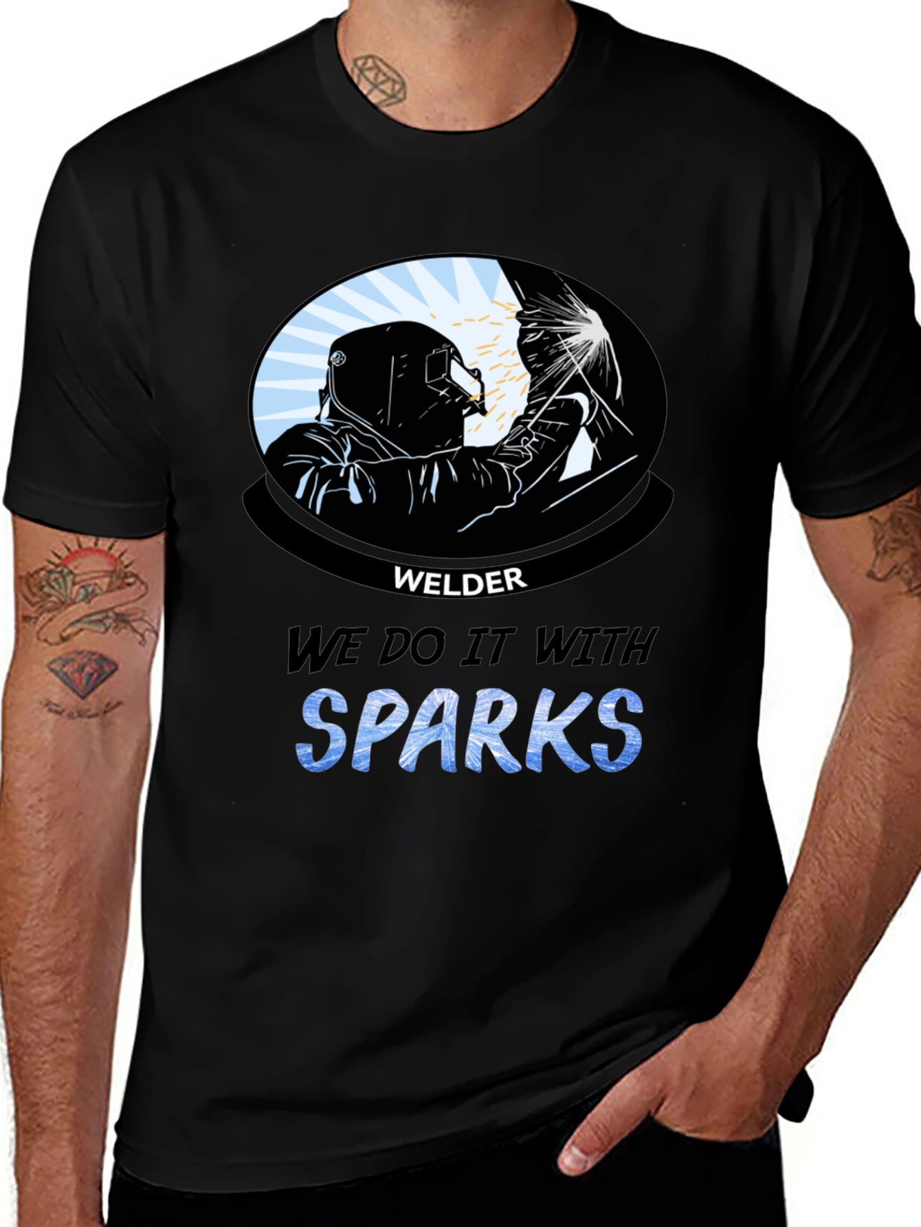 Welder 'Sparks' Graphic Tee