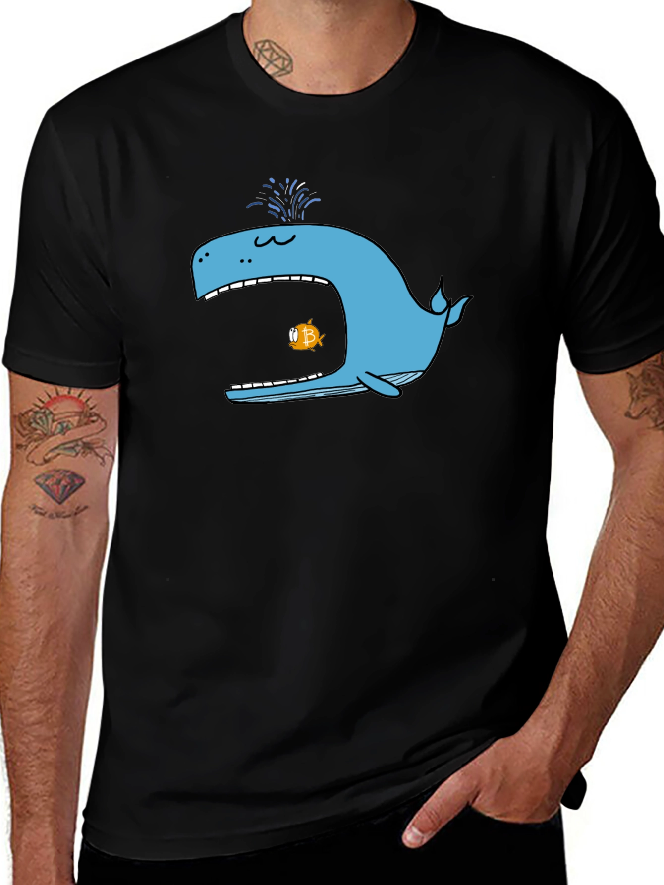 Variant 8 of Bitcoin Whale T-Shirt - Crypto Currency Tee
