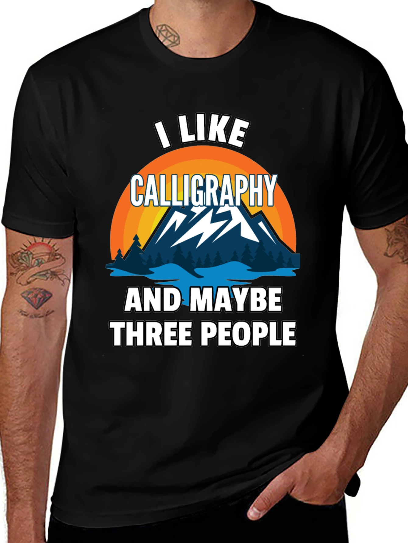 Variant 24 of Calligraphy Lover T-Shirt - Funny Graphic Tee