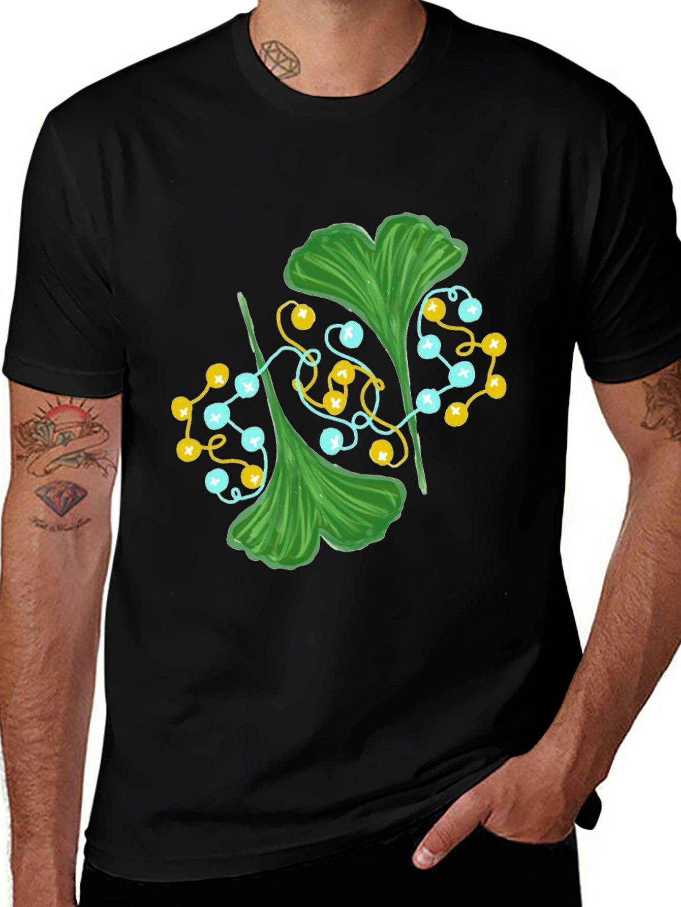 Variant 30 of Ginkgo Leaf String Lights Graphic Tee