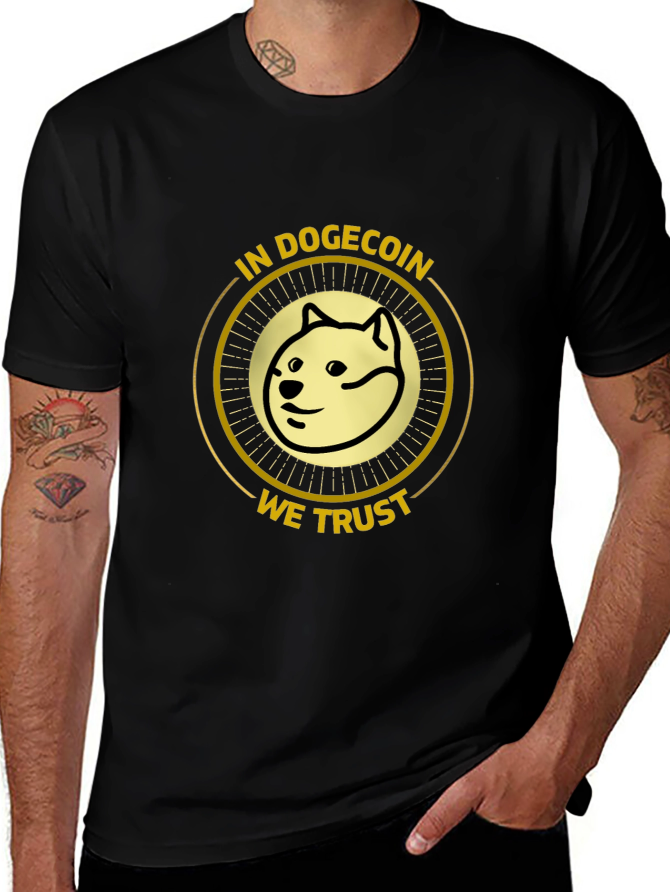 In Dogecoin We Trust Black T-Shirt