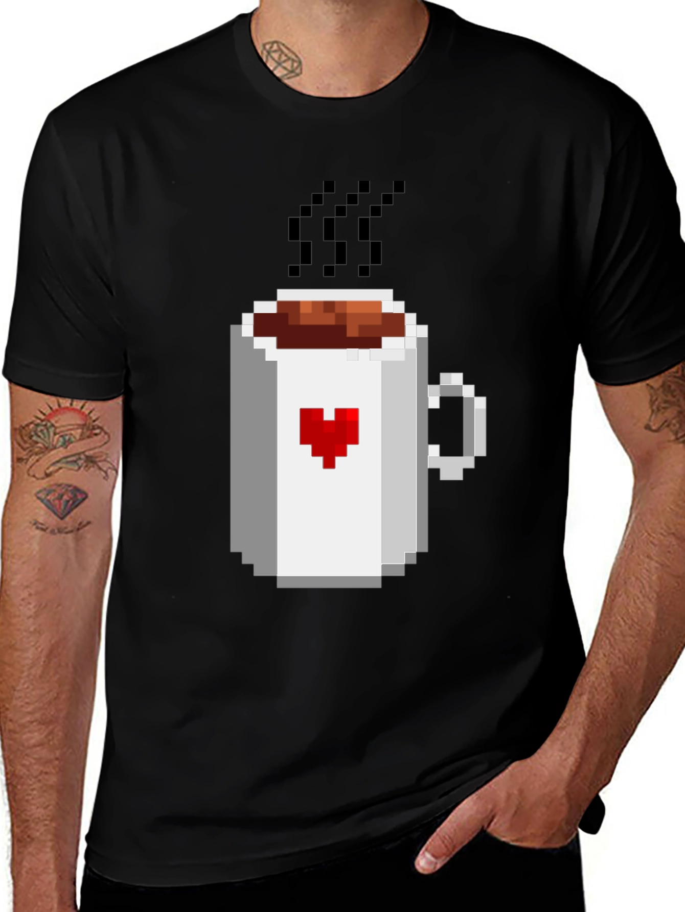 Variant 23 of Pixel Heart Coffee Mug Graphic T-Shirt