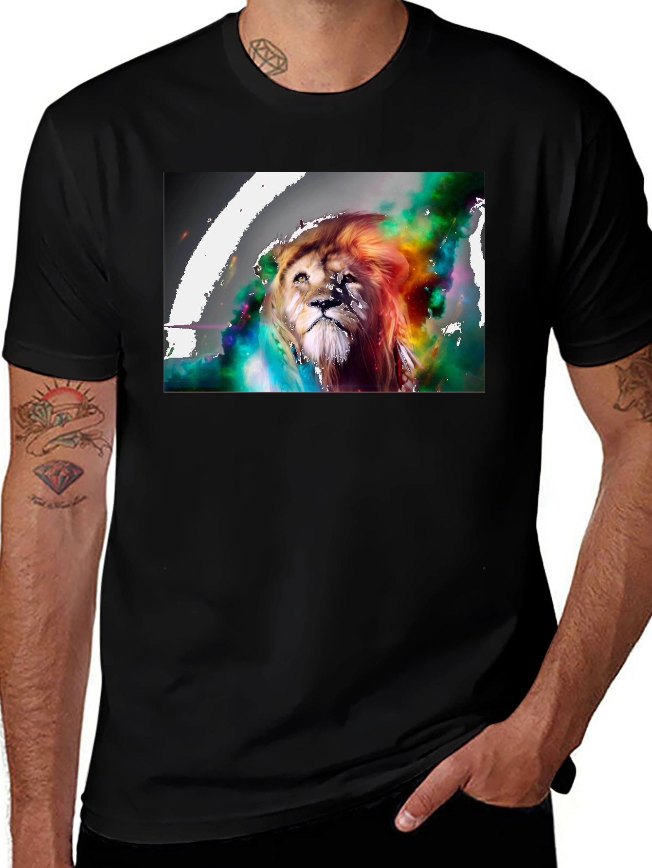 Variant 22 of Lion Art Graphic Print T-Shirt