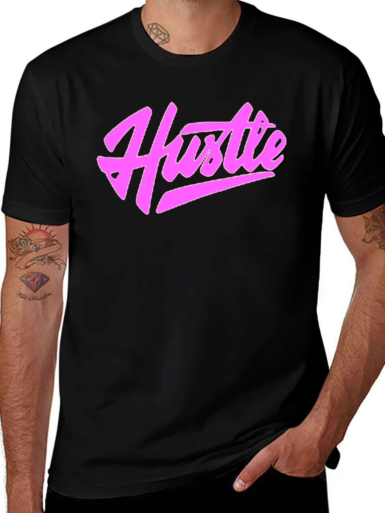 Variant 2 of Hustle Graphic Tee - Bold Streetwear Style