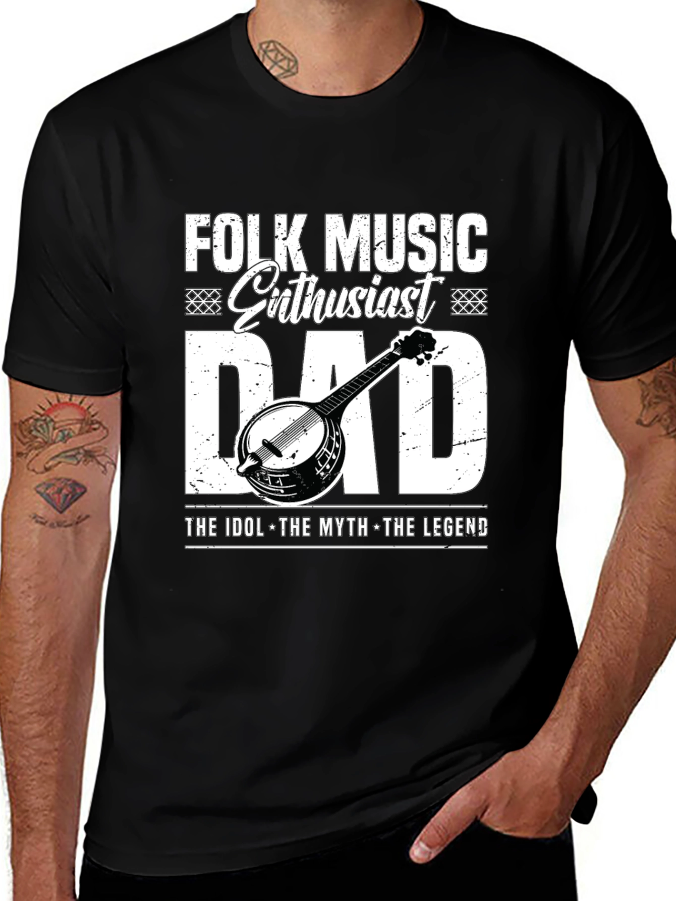 Variant 26 of Folk Music Enthusiast Dad T-Shirt