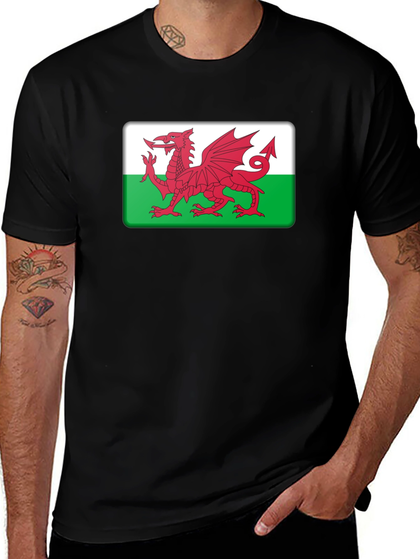 Welsh Dragon Flag T-Shirt Wales Cymru Pride