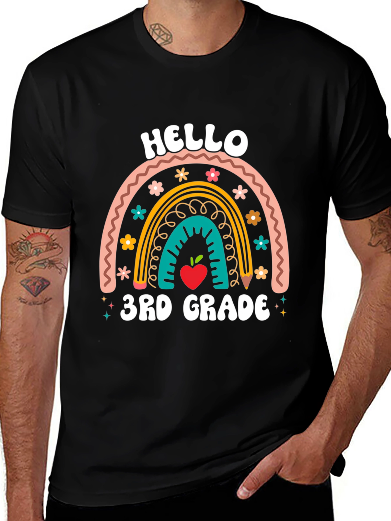 Hello 3rd Grade Rainbow T-Shirt