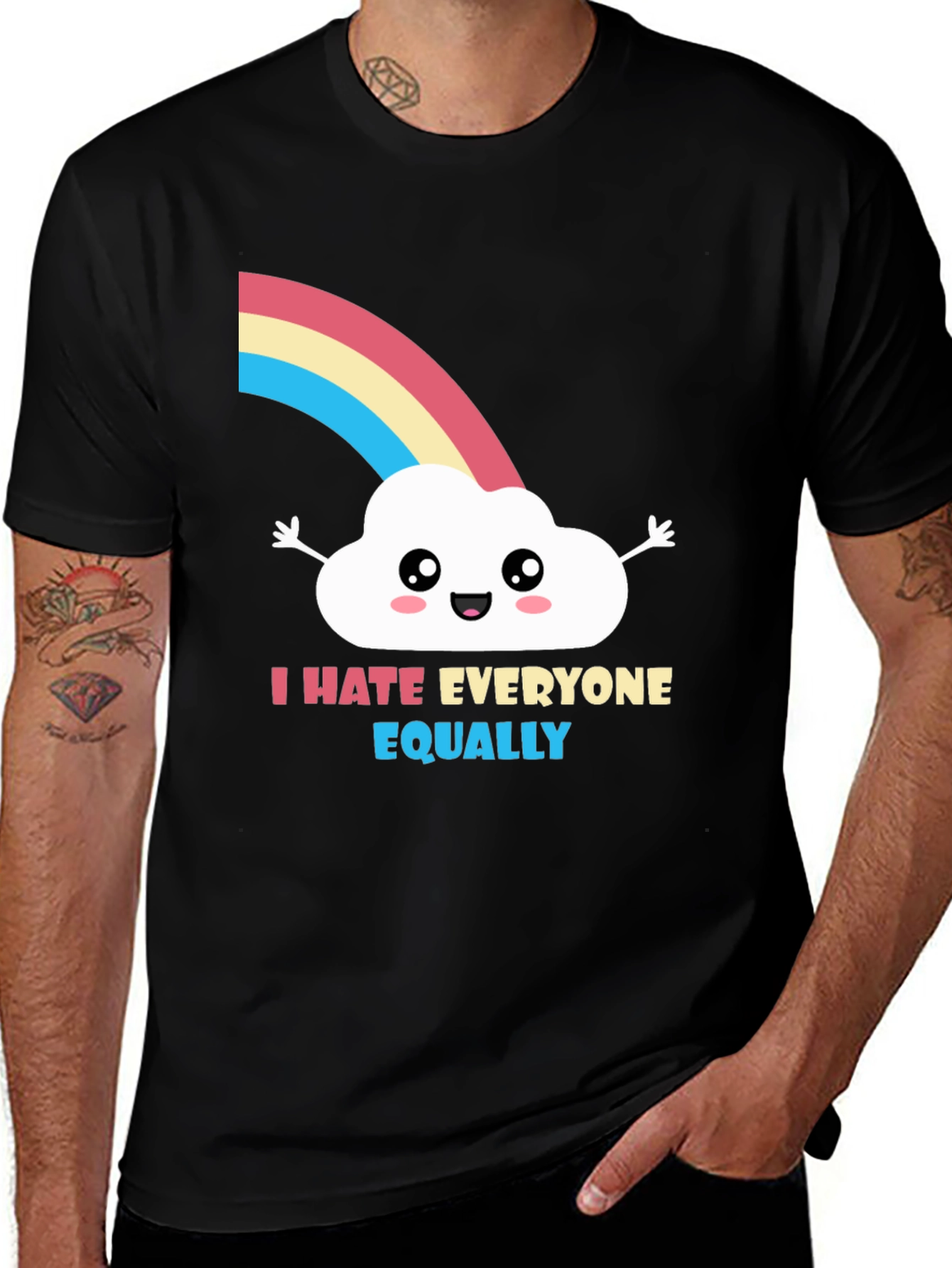 Variant 21 of I Hate Everyone Equally T-Shirt - Funny Graphic Tee