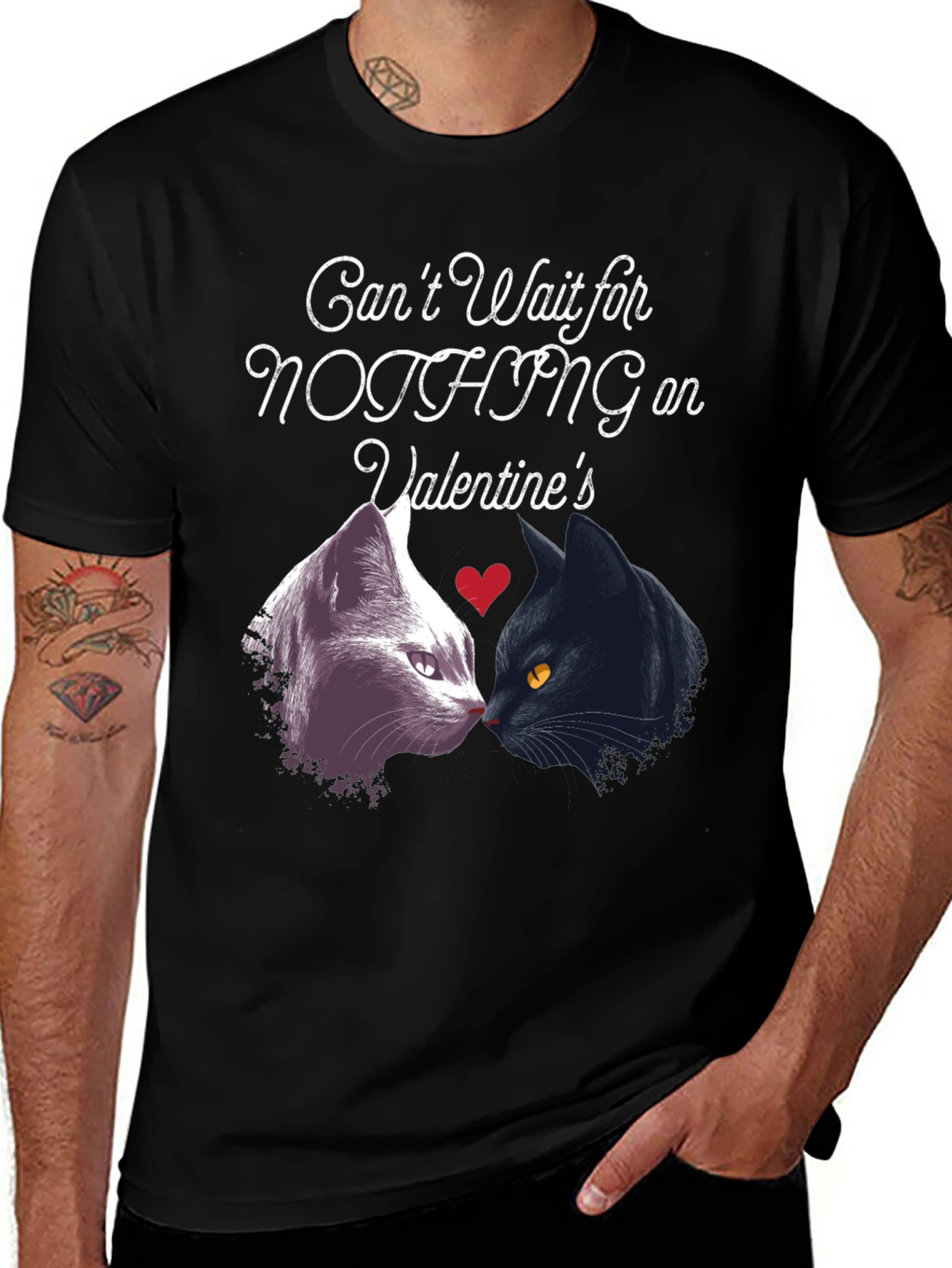 Variant 8 of Valentine's Cats T-Shirt: Can't Wait for Nothing!