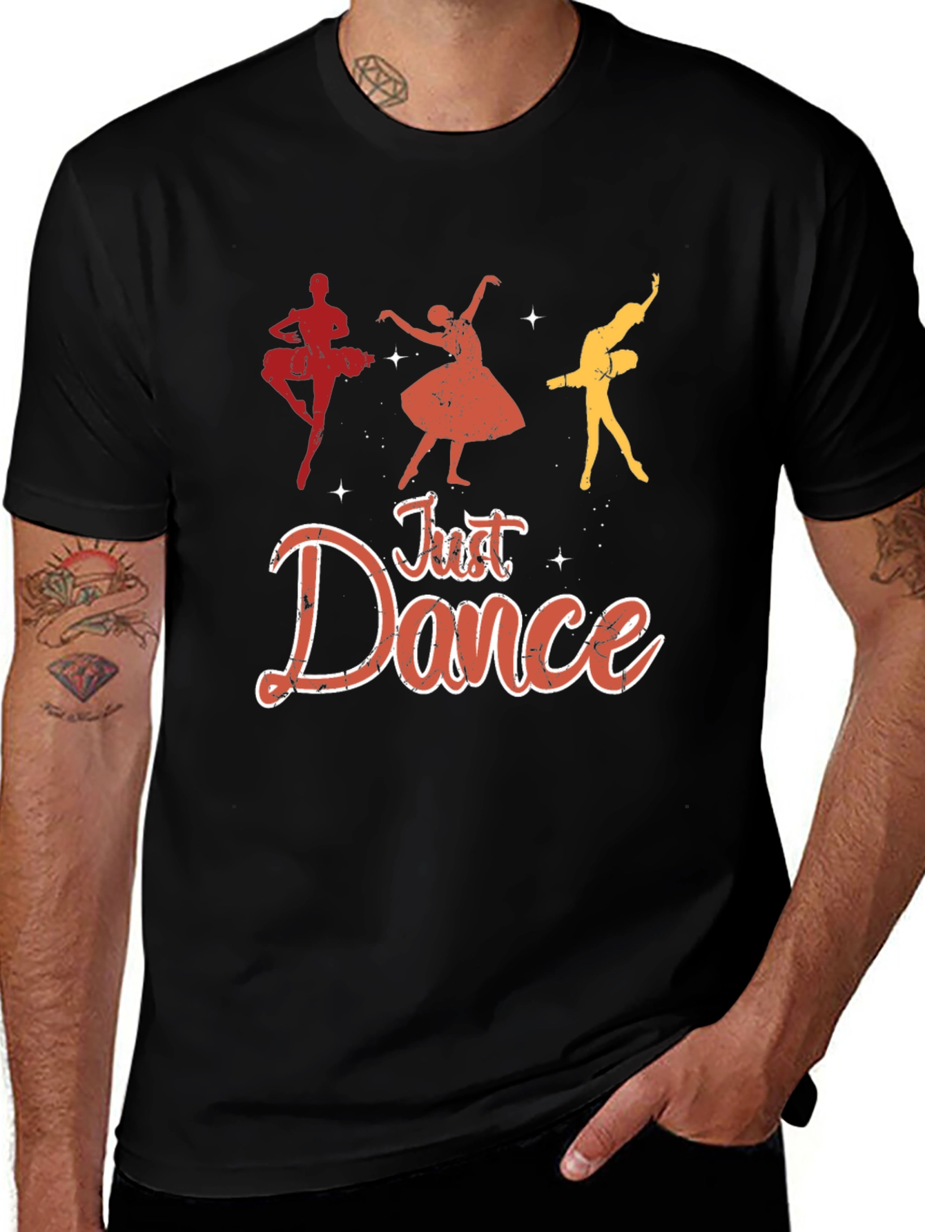 Variant 29 of Just Dance Graphic Tee - Black Cotton T-Shirt