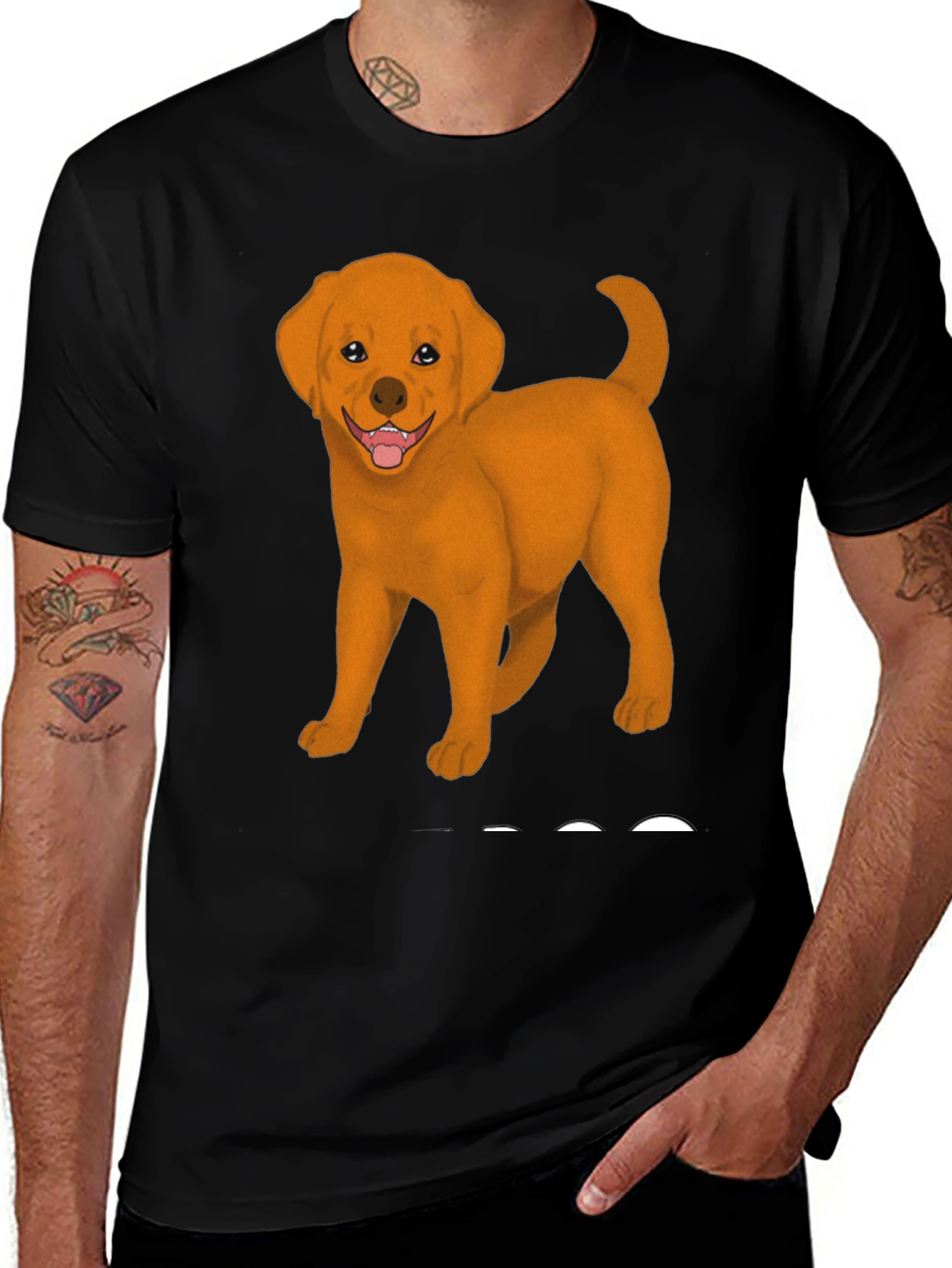 Variant 23 of Golden Labrador Puppy T-Shirt