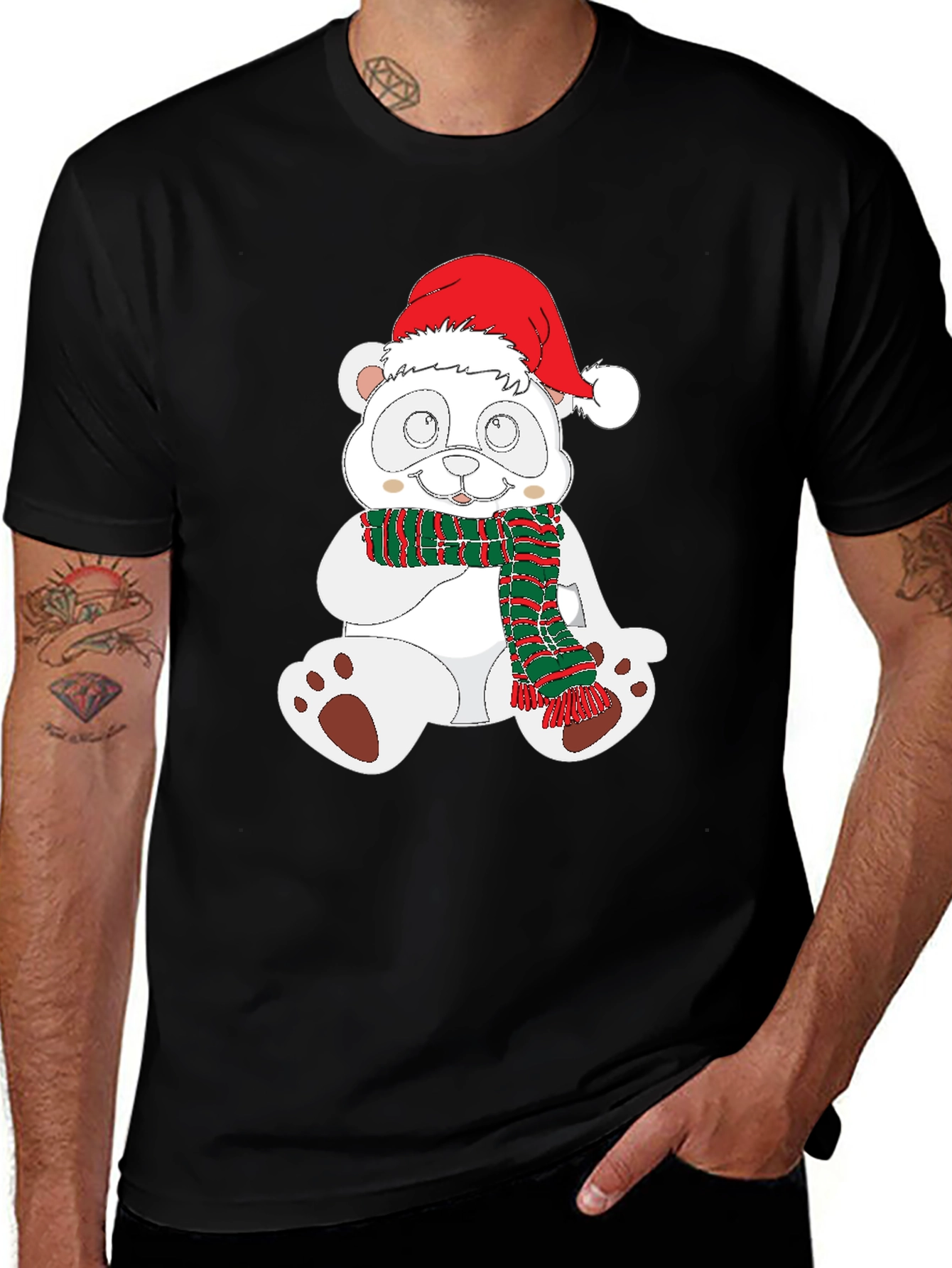 Variant 3 of Festive Panda Bear T-Shirt