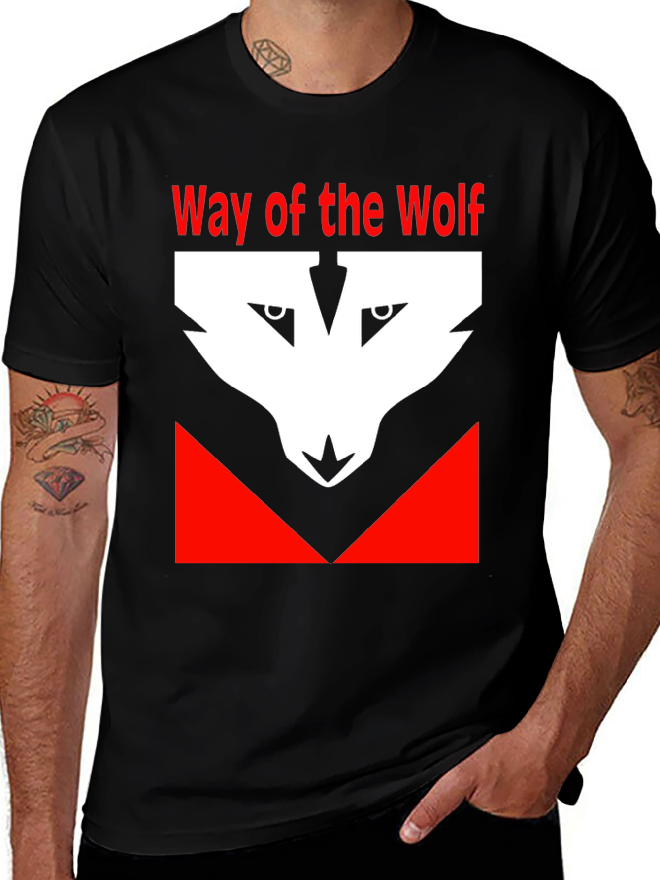 Variant 26 of Way of the Wolf Graphic Tee - Black