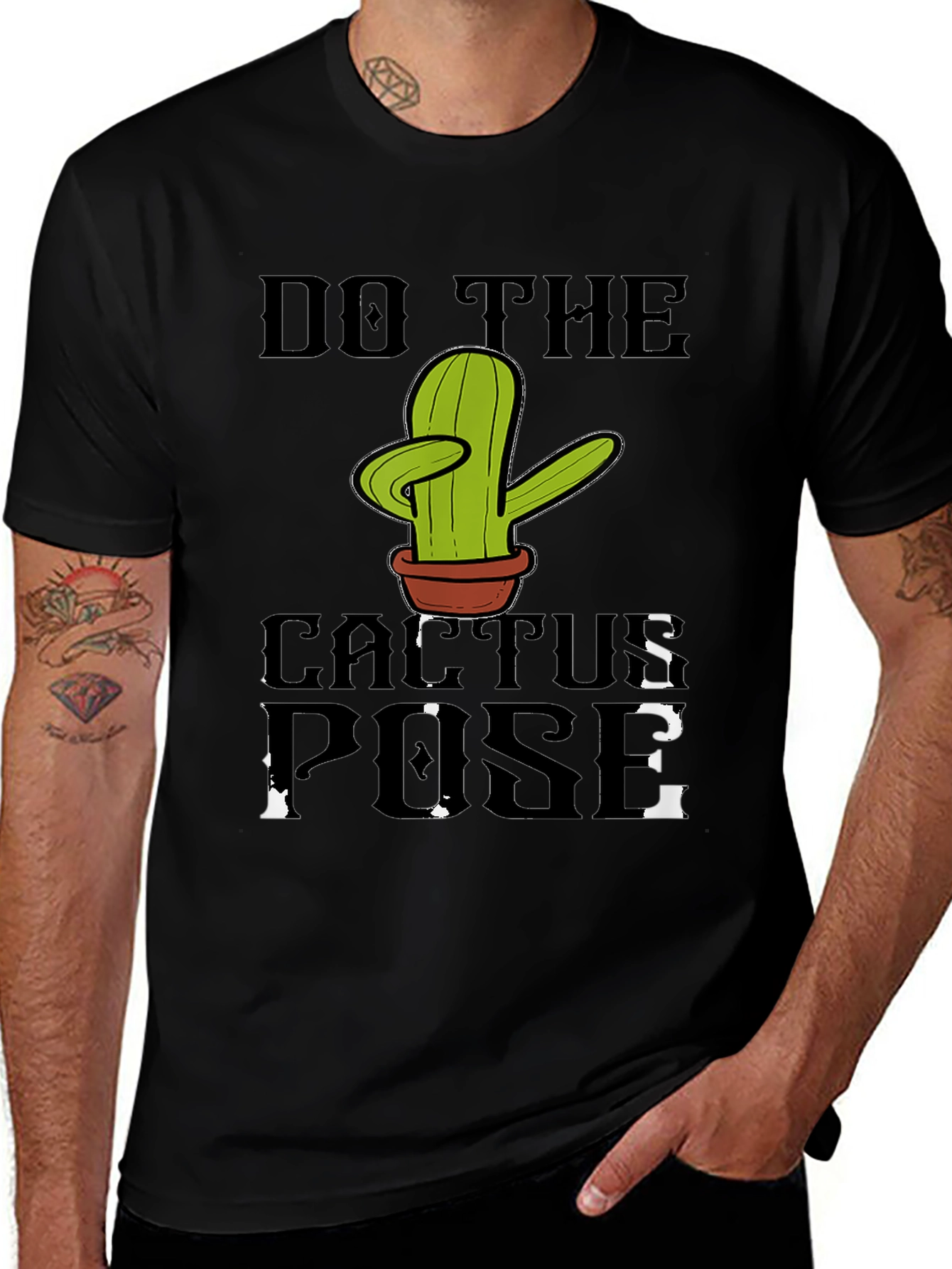 Variant 16 of Do The Cactus Pose Graphic Tee