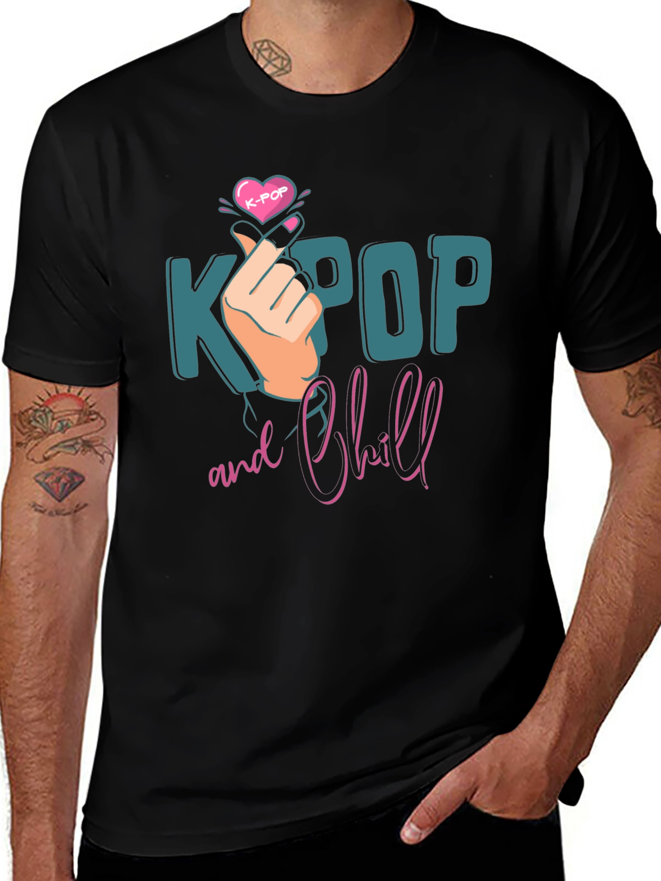 K-Pop and Chill Graphic T-Shirt