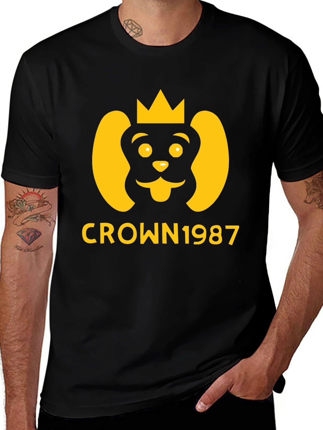Variant 13 of Crown1987 Dog T-Shirt - Black